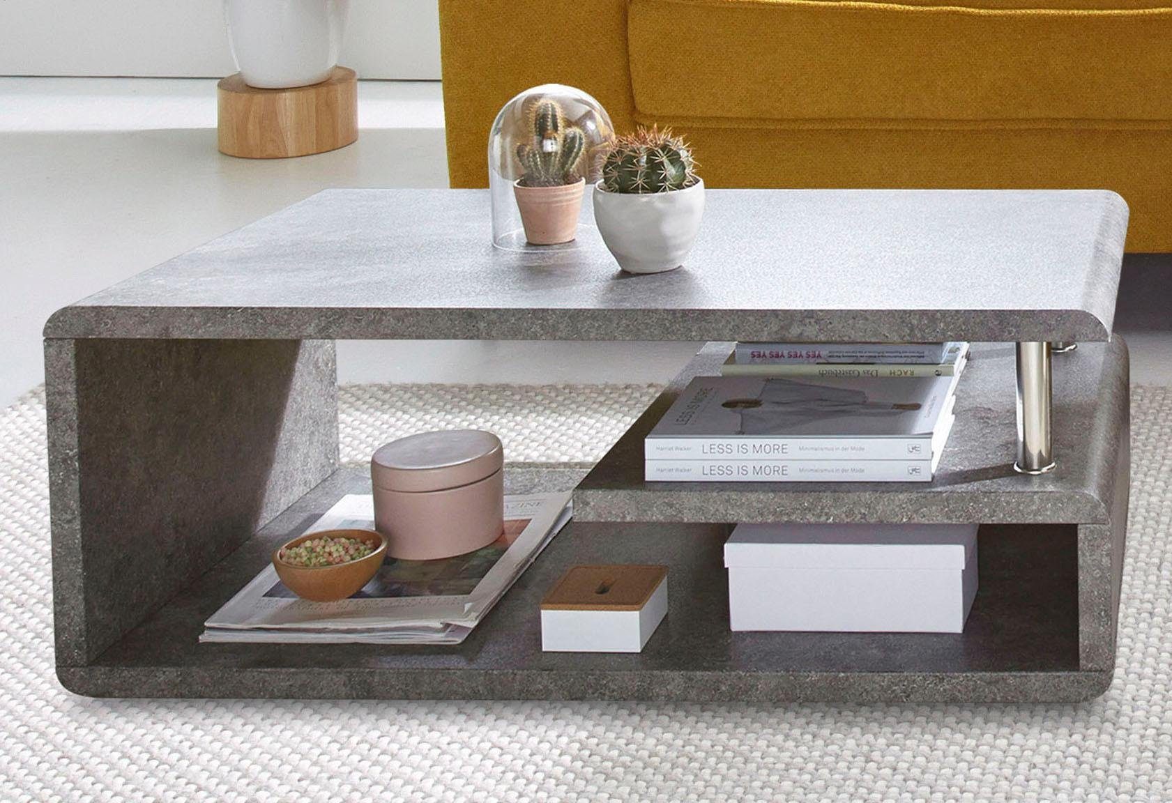 Paroli Salontafel met opbergruimte salontafels grijs