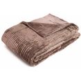 goezze deken koord-look met glanseffect bruin