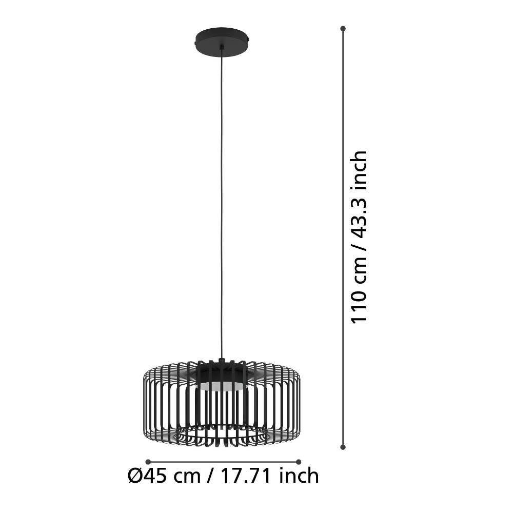EGLO Hanglamp GINESTRONE-Z Metalen hanglamp, ZigBee, app en spraakbesturing Alexa, RGB, dimbaar (1 stuk)