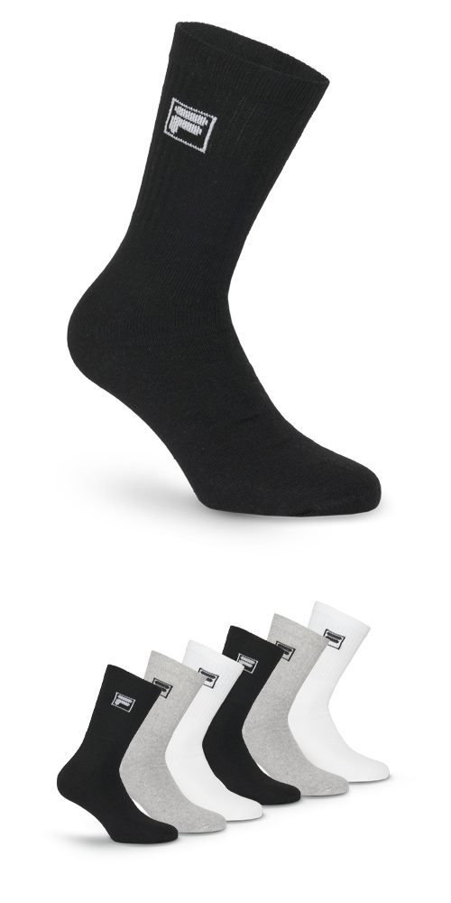 Fila Sportsokken Klassieke tennissokken in 6-pack (6 paar, Set van 6)