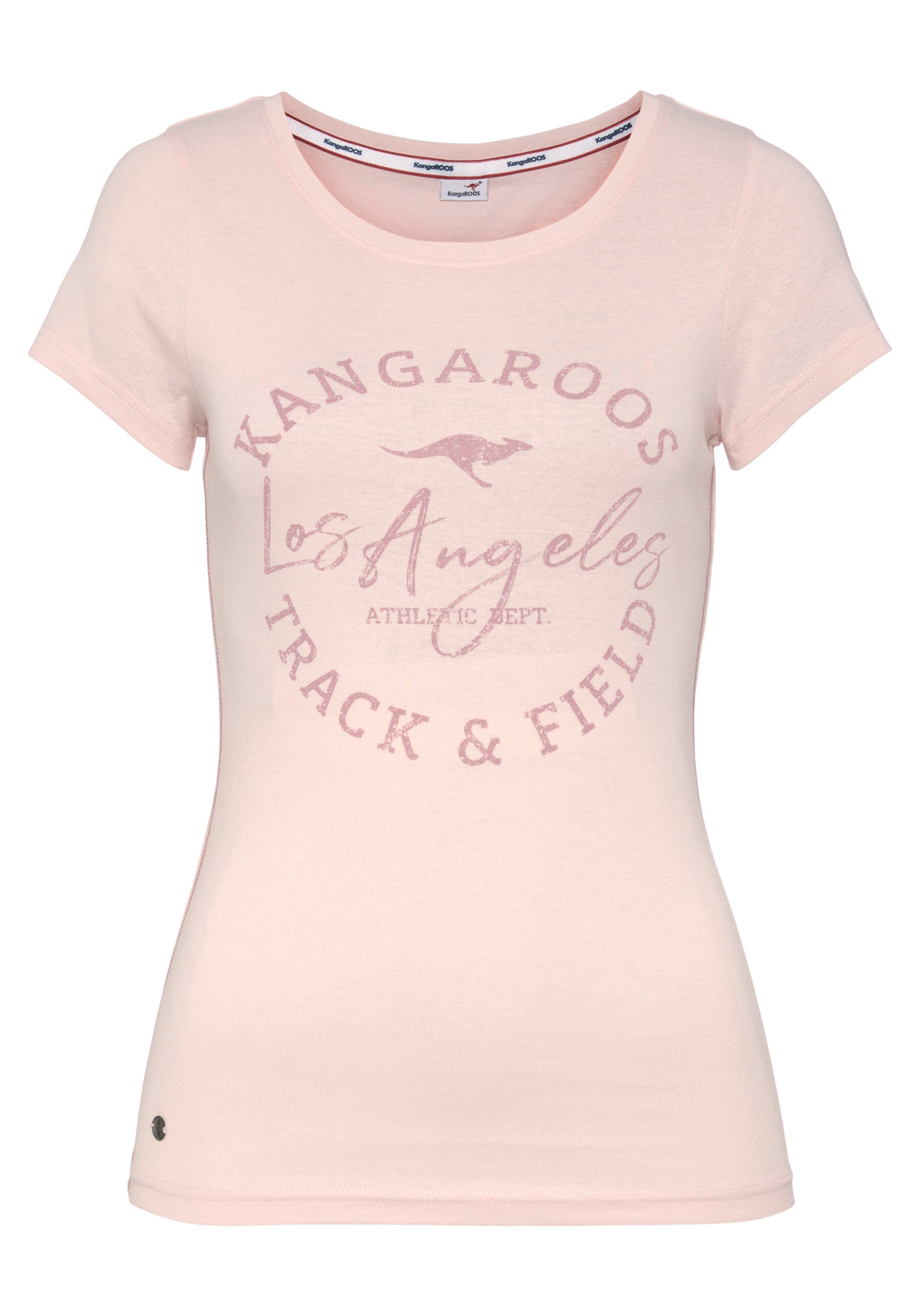 KangaROOS Shirt met print zeer figuurvolgende snit, print, ronde hals