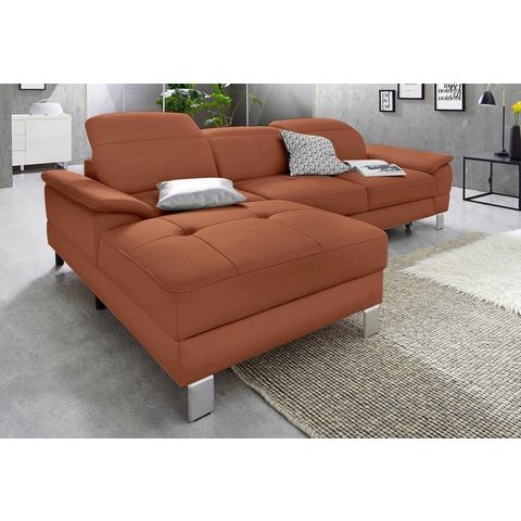 exxpo - sofa fashion Hoekbank inclusief hoofd- resp. verstelbare rugleuning, naar keuze met slaapfunctie en bedkist