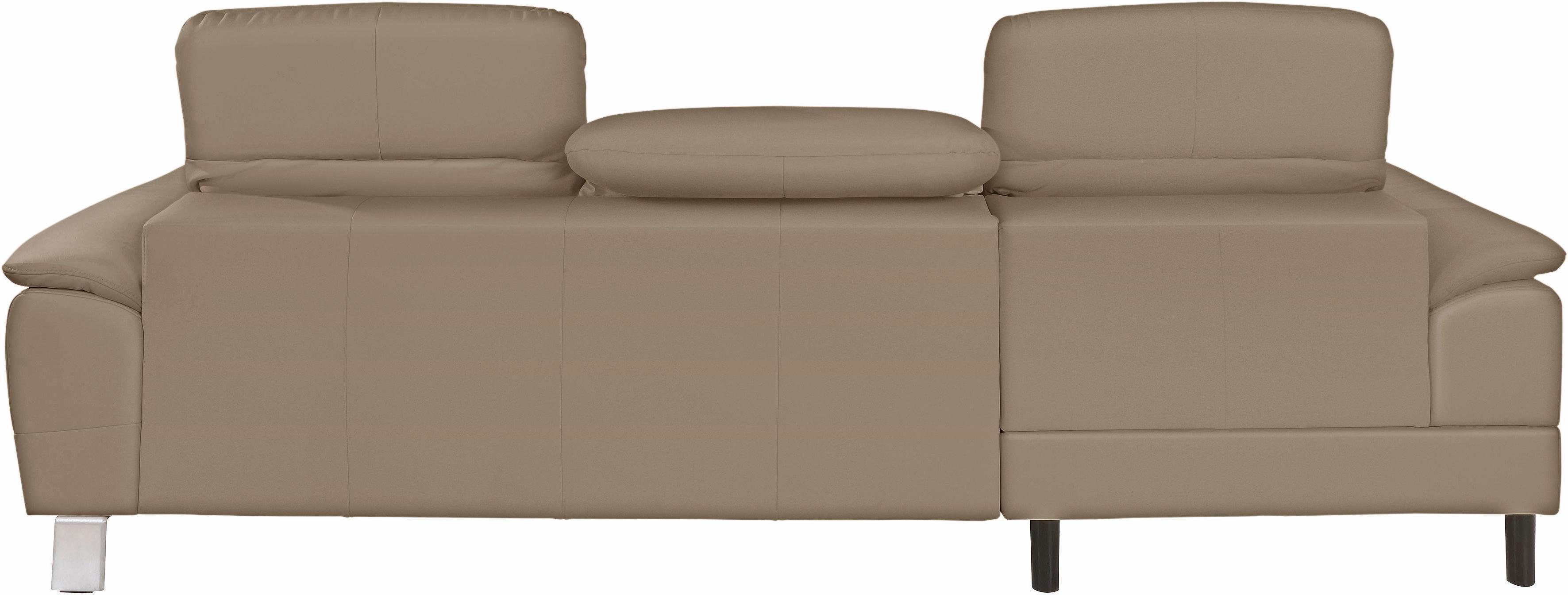 exxpo - sofa fashion Hoekbank Mantua 2, incl. hoofd- of rugverstelling, comfortabel, L-vorm optioneel met bedfunctie en bedlade, geweldige afwerkingsdetails