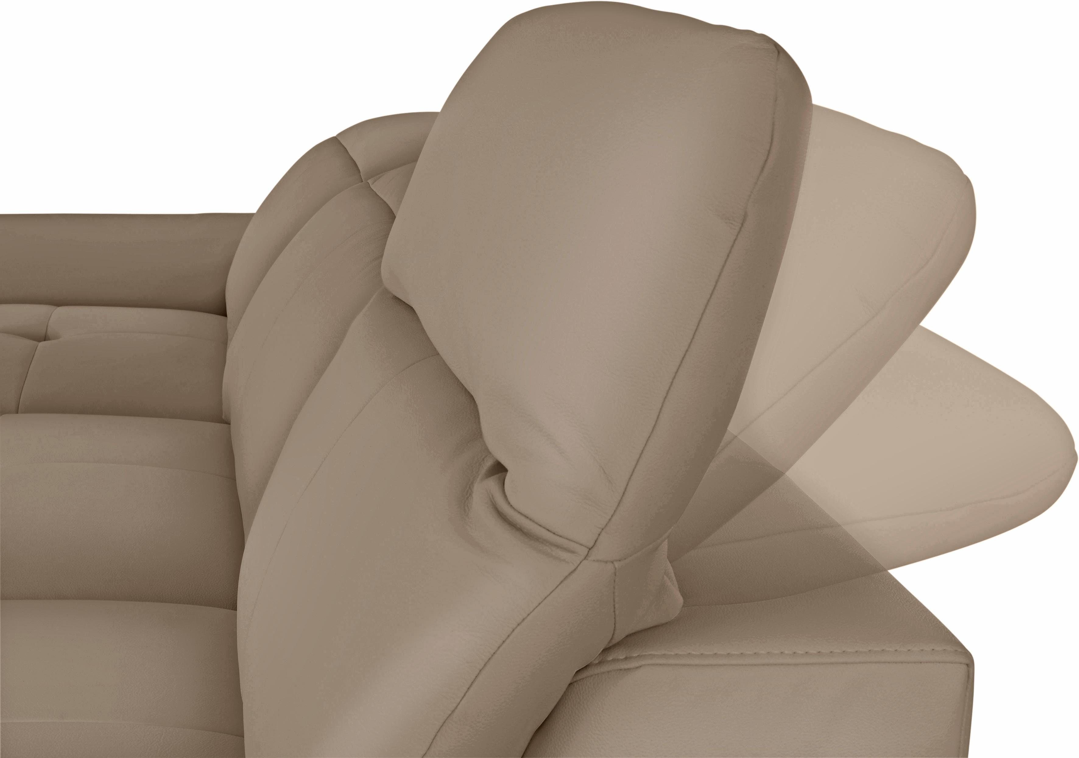 exxpo - sofa fashion Hoekbank Mantua 2, incl. hoofd- of rugverstelling, comfortabel, L-vorm optioneel met bedfunctie en bedlade, geweldige afwerkingsdetails
