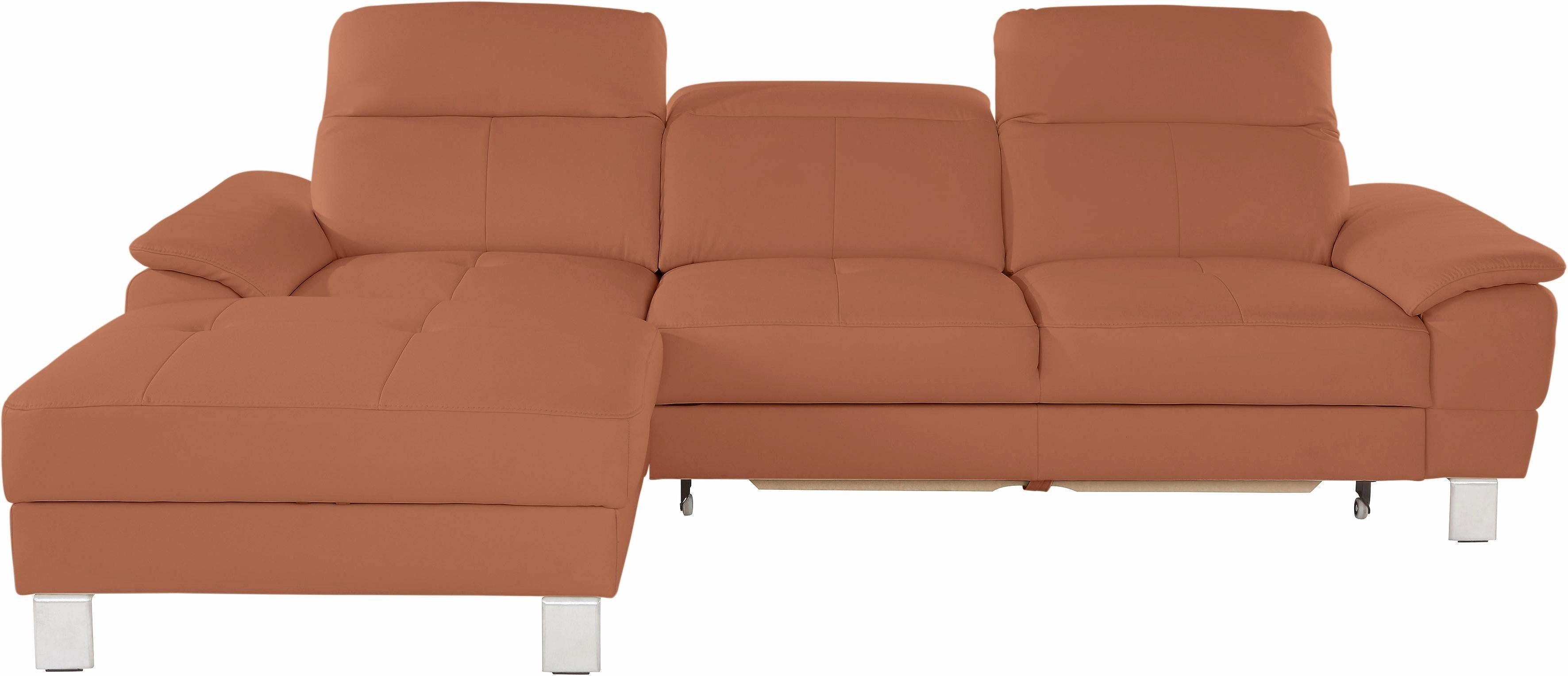 exxpo - sofa fashion Hoekbank Mantua 2, incl. hoofd- of rugverstelling, comfortabel, L-vorm optioneel met bedfunctie en bedlade, geweldige afwerkingsdetails