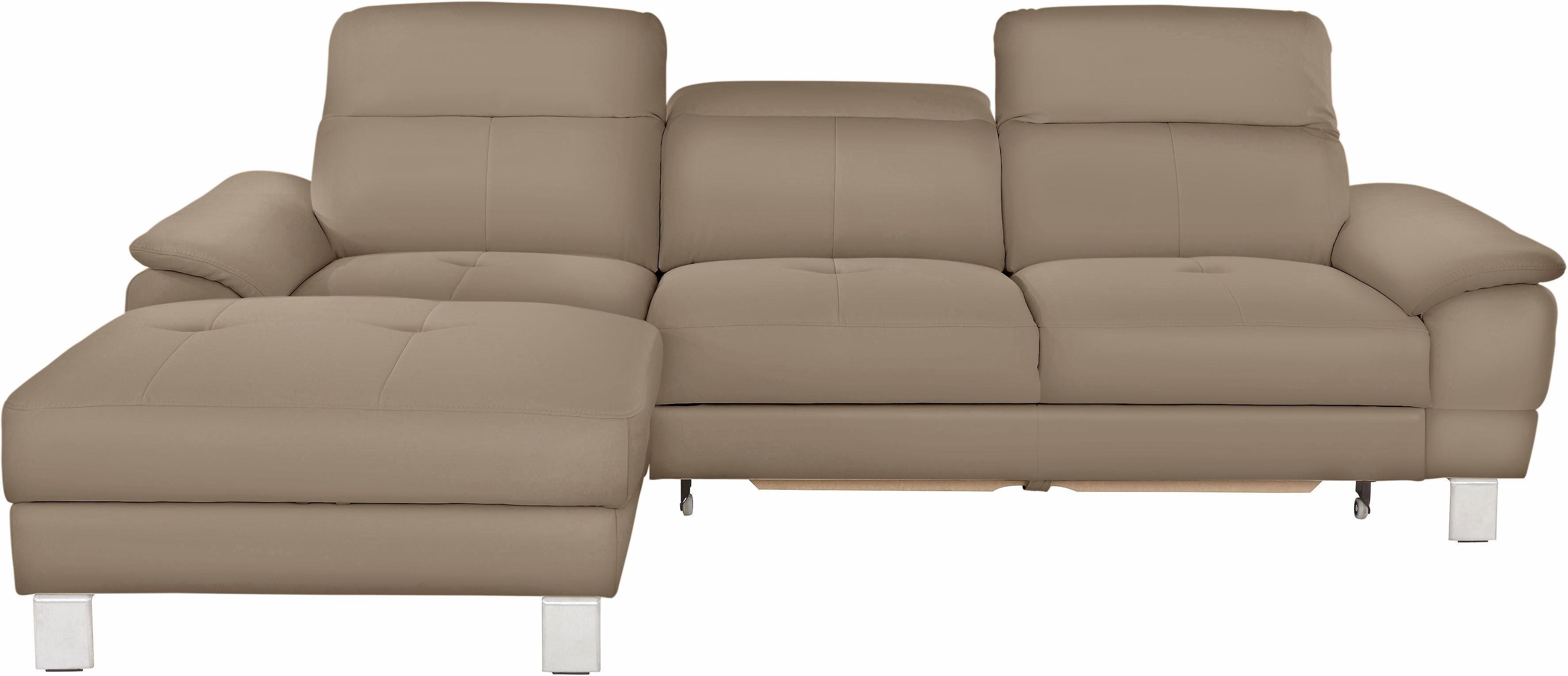 exxpo - sofa fashion Hoekbank Mantua 2, incl. hoofd- of rugverstelling, comfortabel, L-vorm optioneel met bedfunctie en bedlade, geweldige afwerkingsdetails
