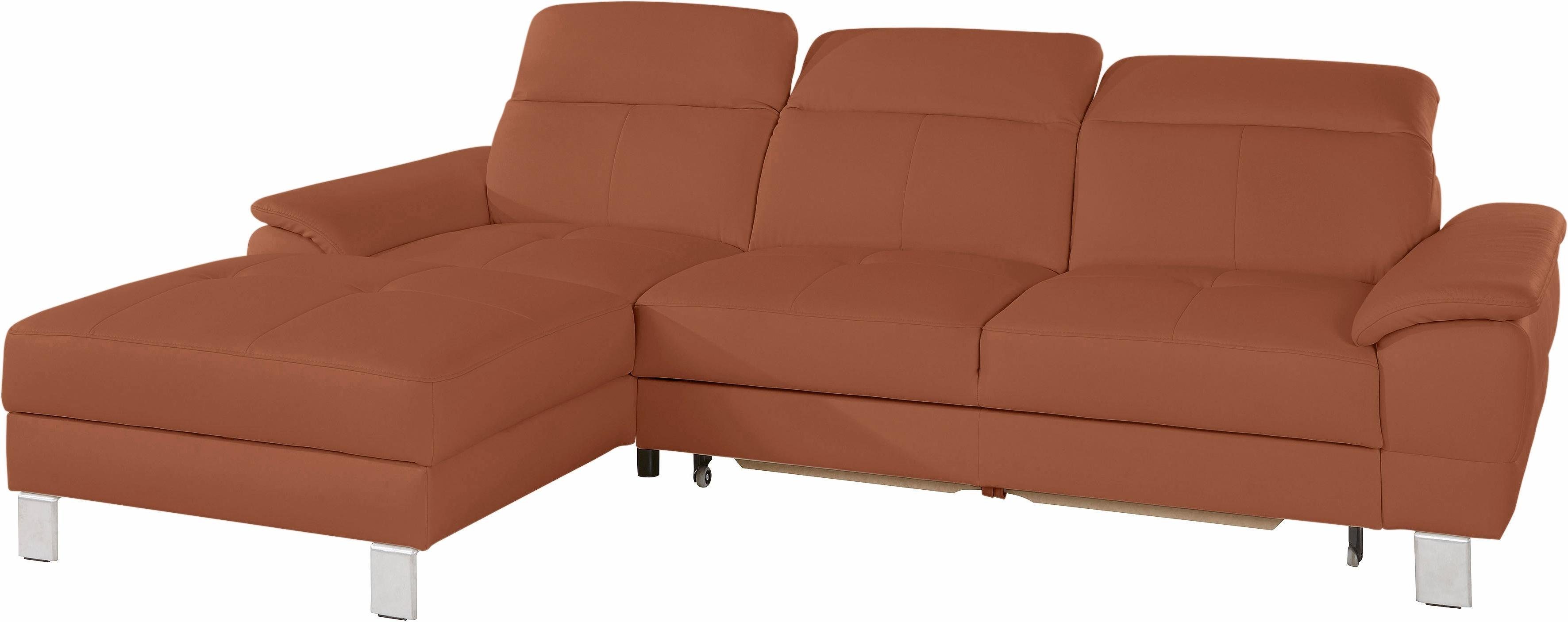 exxpo - sofa fashion Hoekbank Mantua 2, incl. hoofd- of rugverstelling, comfortabel, L-vorm optioneel met bedfunctie en bedlade, geweldige afwerkingsdetails