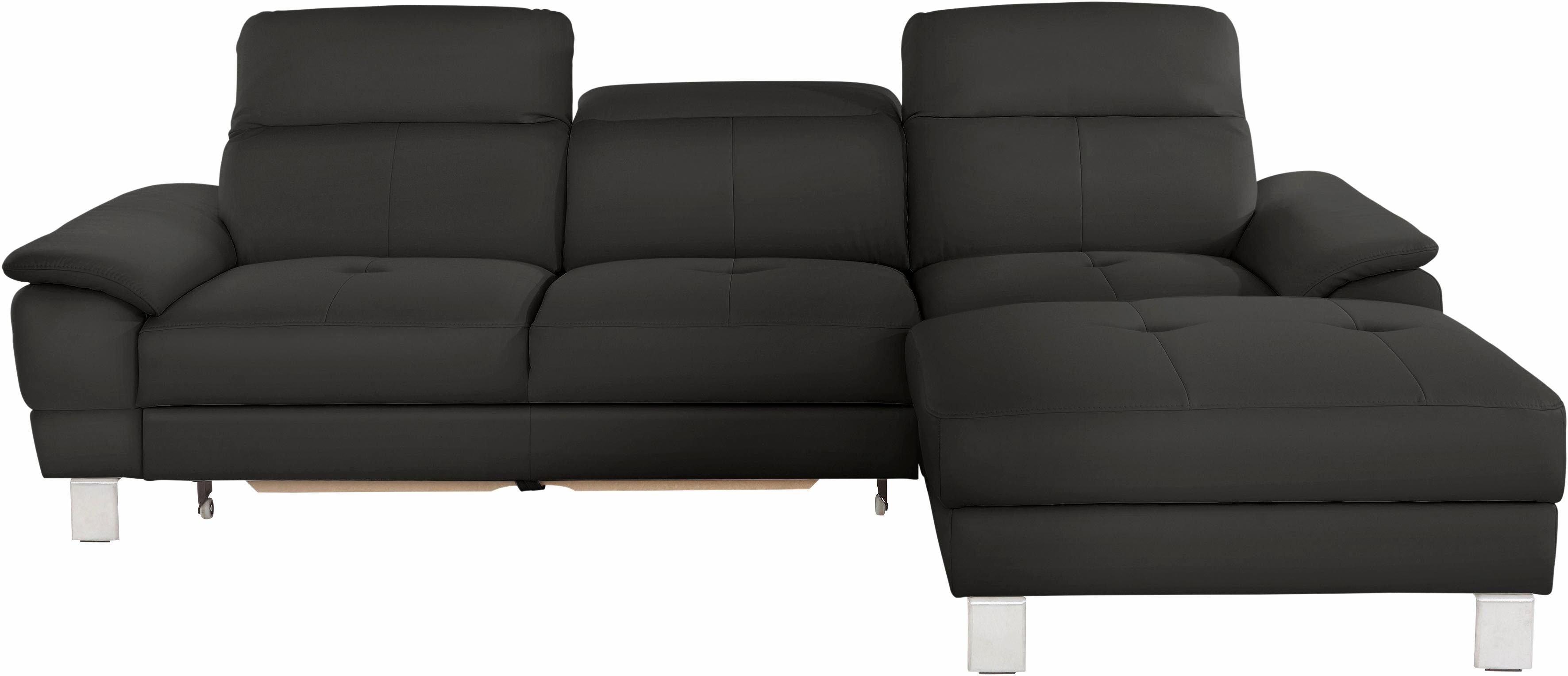 exxpo - sofa fashion Hoekbank Mantua 2, incl. hoofd- of rugverstelling, comfortabel, L-vorm optioneel met bedfunctie en bedlade, geweldige afwerkingsdetails