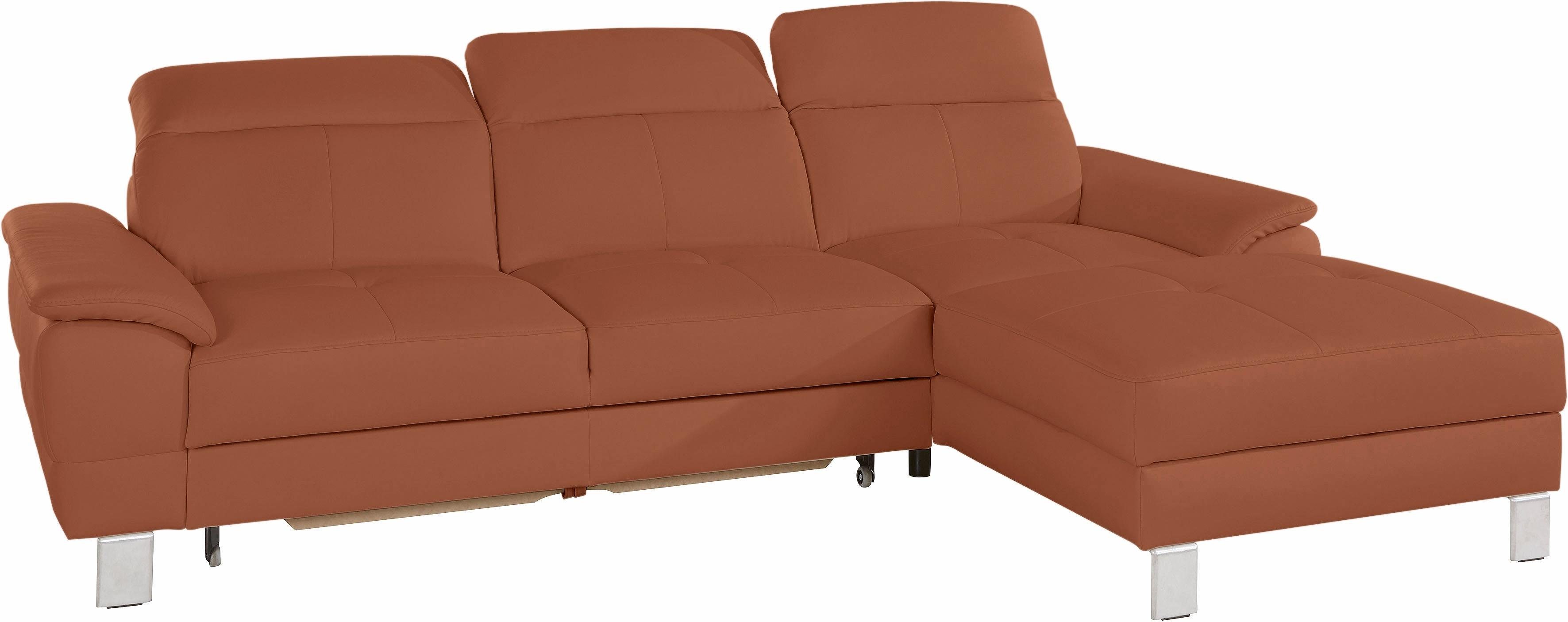 exxpo - sofa fashion Hoekbank Mantua 2, incl. hoofd- of rugverstelling, comfortabel, L-vorm optioneel met bedfunctie en bedlade, geweldige afwerkingsdetails