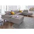 exxpo - sofa fashion zithoek optioneel met bedfunctie zilver