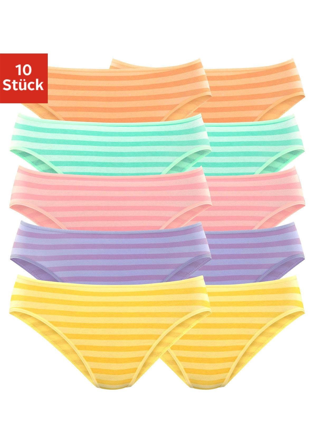 petite fleur Bikinibroekje van elastisch katoen (set, 10 stuks, 10 stuks)