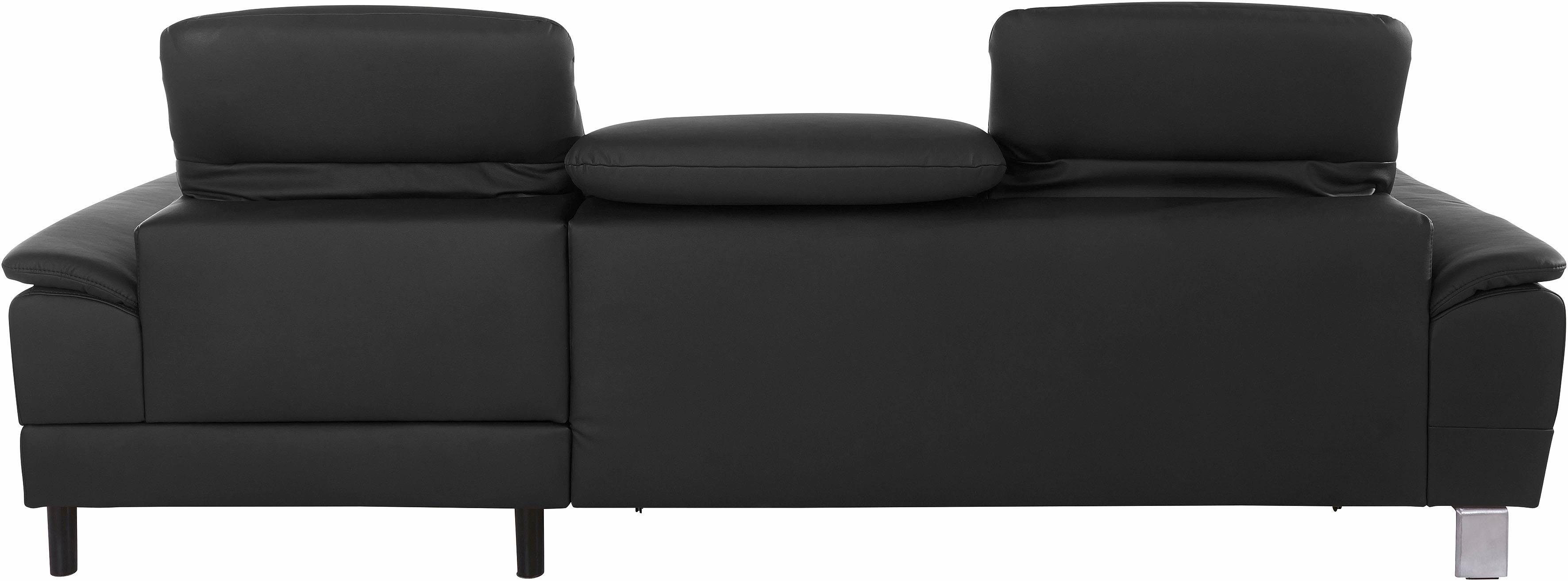 exxpo - sofa fashion Hoekbank Mantua 2, incl. hoofd- of rugverstelling, comfortabel, L-vorm optioneel met bedfunctie en bedlade, geweldige afwerkingsdetails
