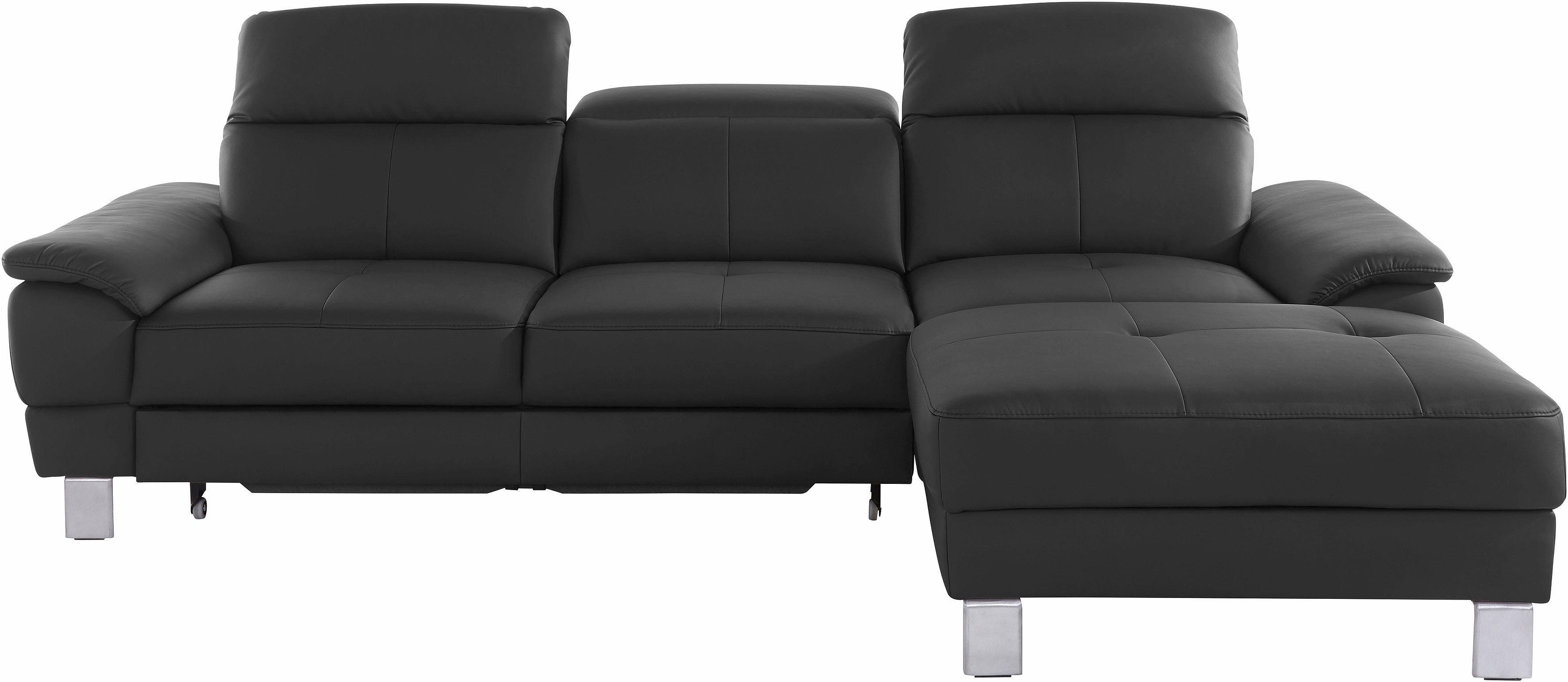 exxpo - sofa fashion Hoekbank Mantua 2, incl. hoofd- of rugverstelling, comfortabel, L-vorm optioneel met bedfunctie en bedlade, geweldige afwerkingsdetails