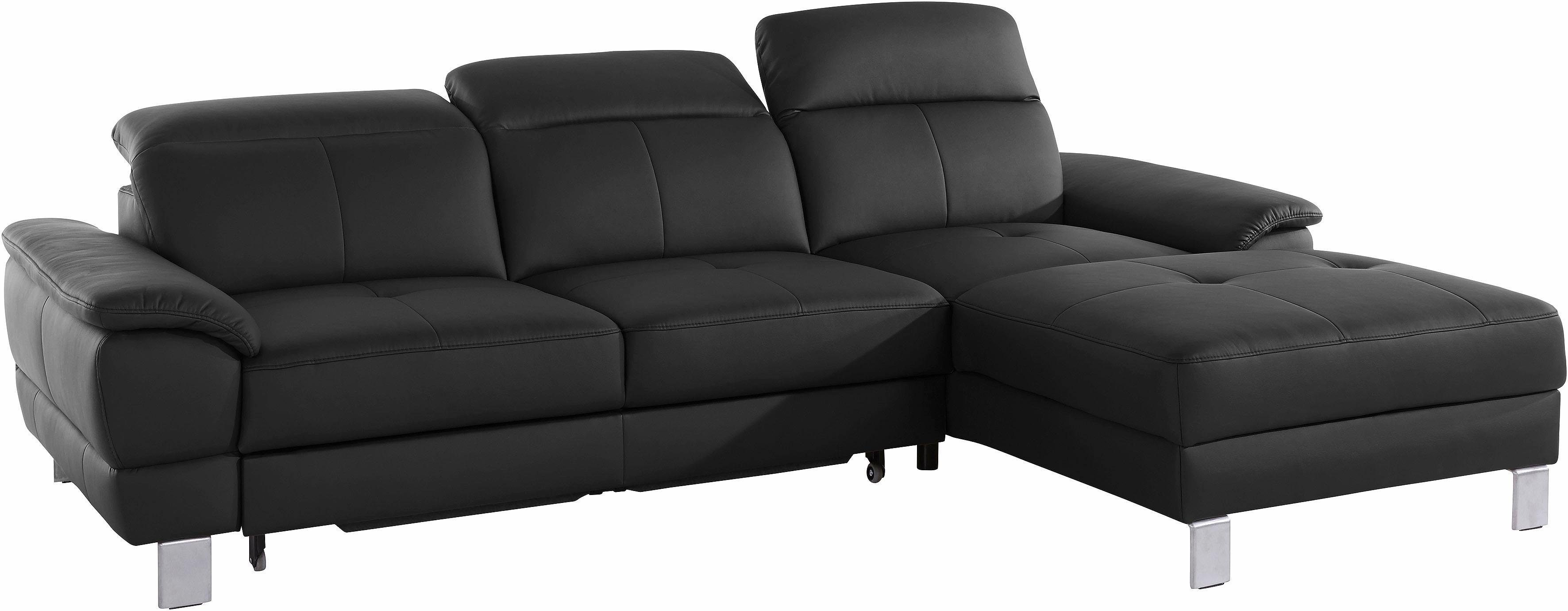 exxpo - sofa fashion Hoekbank Mantua 2, incl. hoofd- of rugverstelling, comfortabel, L-vorm optioneel met bedfunctie en bedlade, geweldige afwerkingsdetails