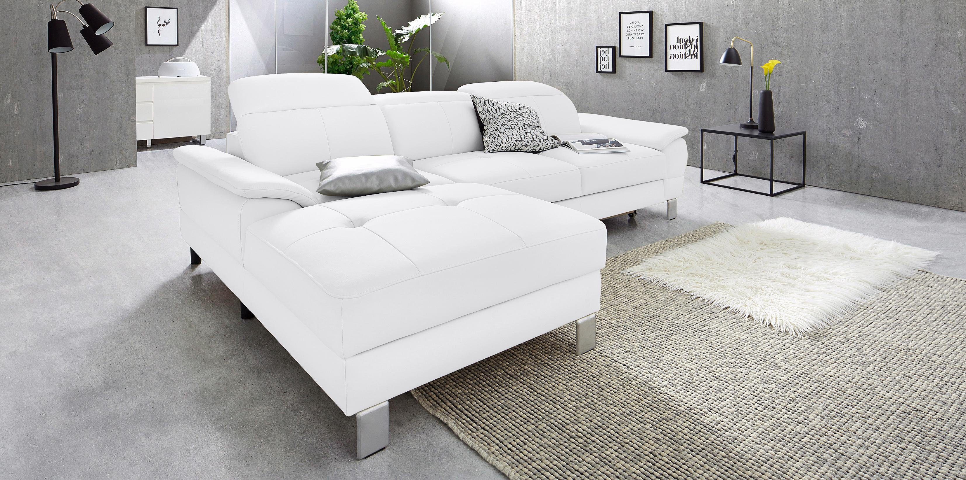 exxpo - sofa fashion Hoekbank Mantua 2, incl. hoofd- of rugverstelling, comfortabel, L-vorm optioneel met bedfunctie en bedlade, geweldige afwerkingsdetails