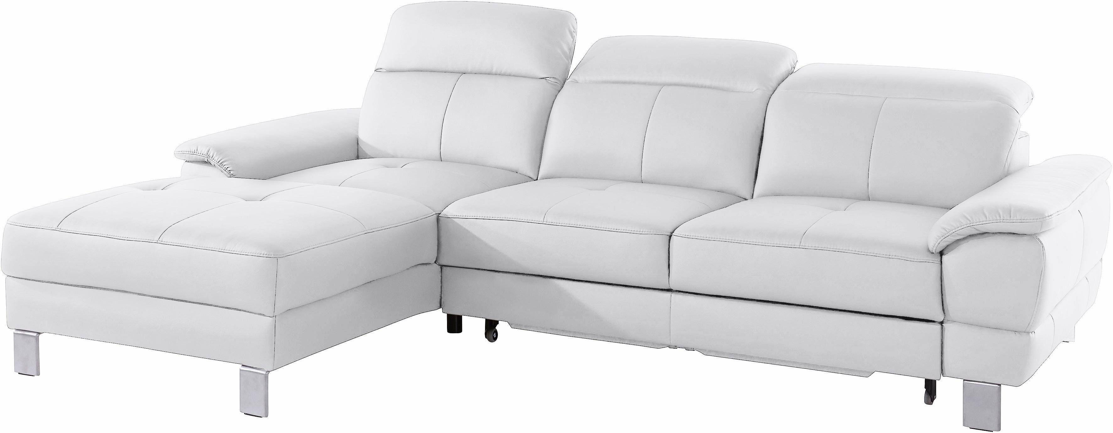 exxpo - sofa fashion Hoekbank Mantua 2, incl. hoofd- of rugverstelling, comfortabel, L-vorm optioneel met bedfunctie en bedlade, geweldige afwerkingsdetails