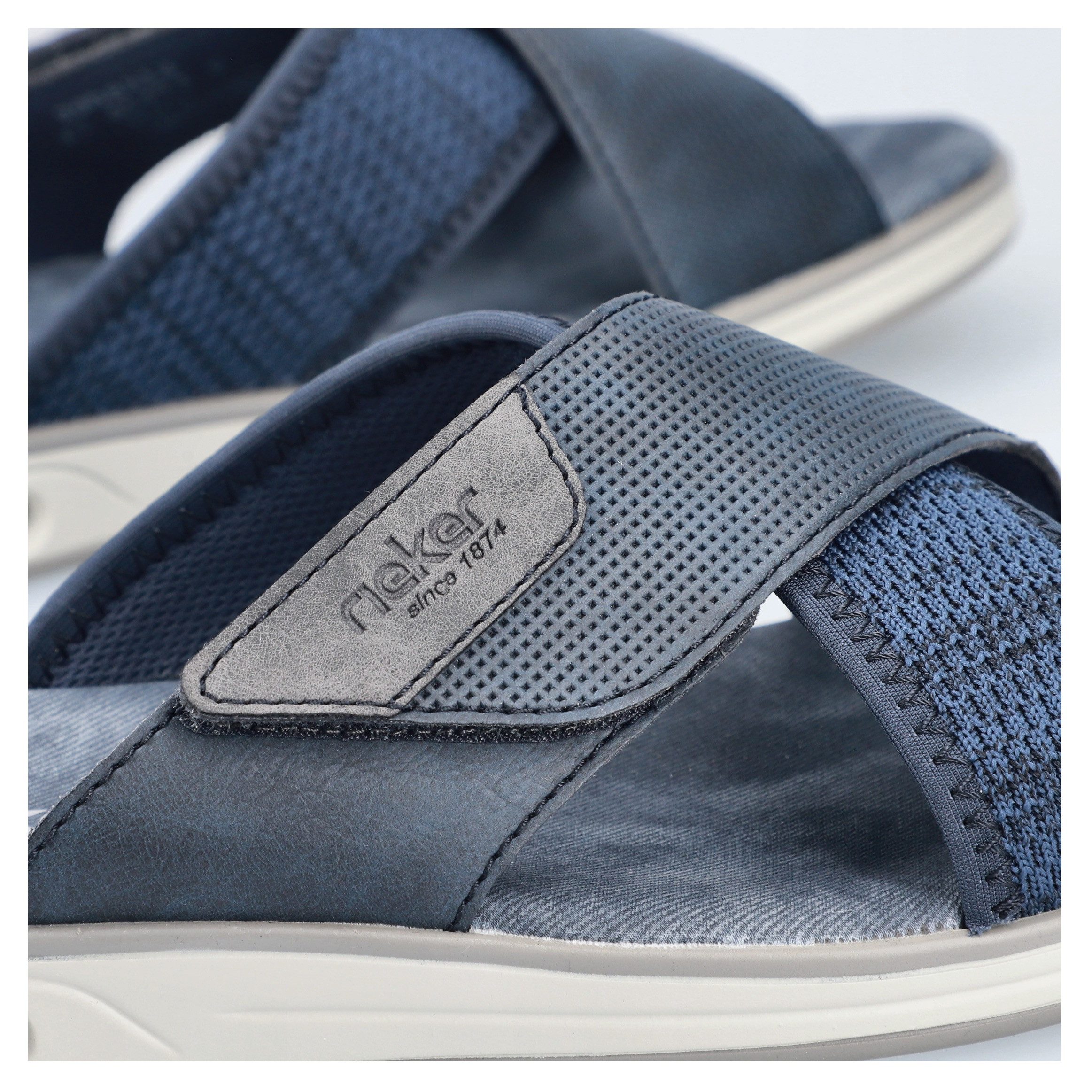 Rieker Slippers , zomerschoen, strand schoen, slippers, huisschoen met klittenband