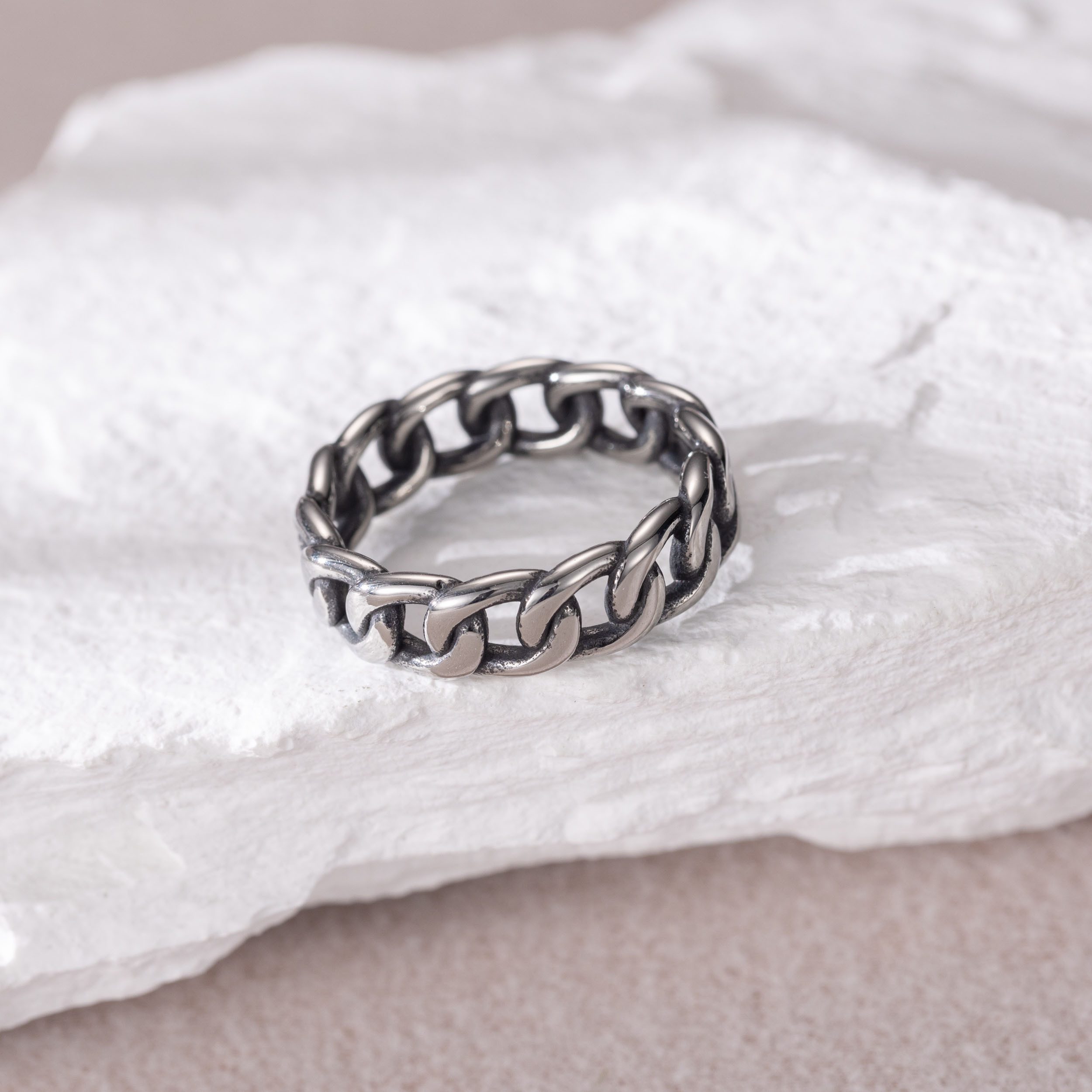 Firetti Ring Sieraad cadeau roestvrij staal ring damesring herenring schakelketting kleur