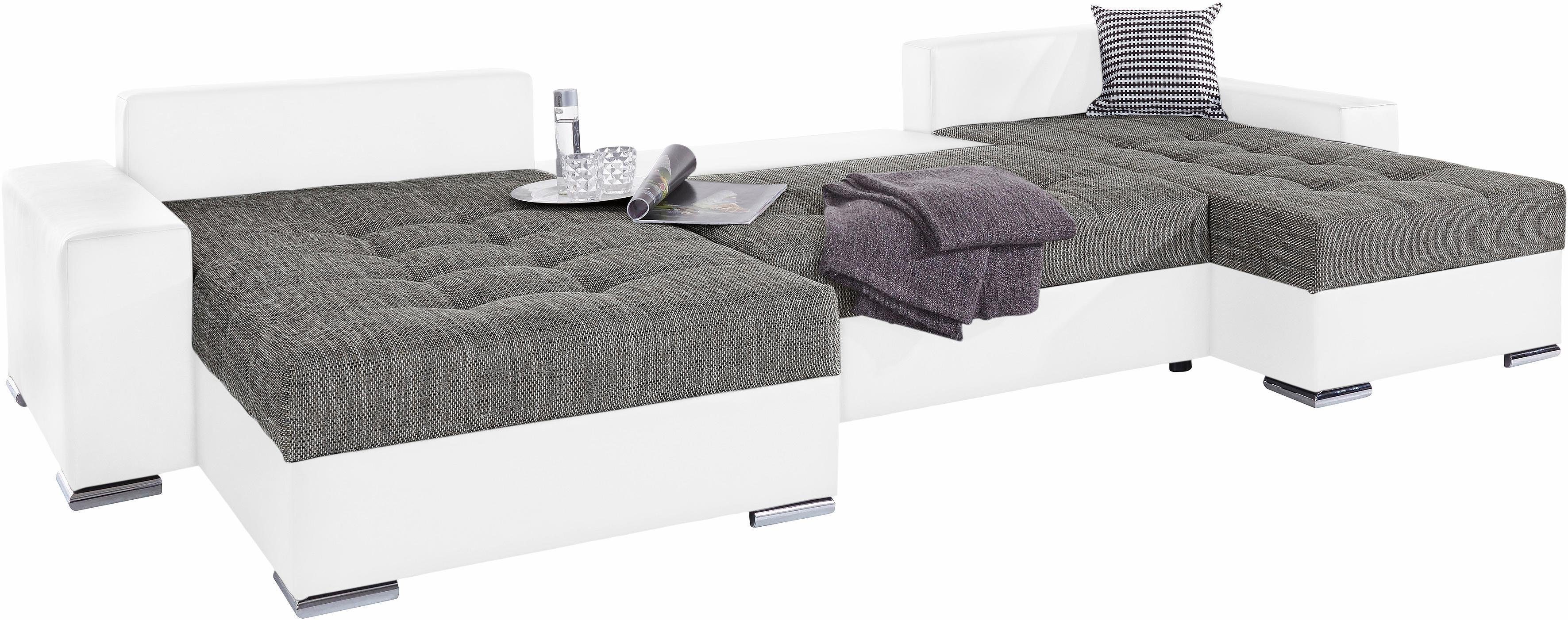 COLLECTION AB Zithoek XXL-Josy U-vorm, breedte 333 cm, met 2 recamieren 77 & 97 cm