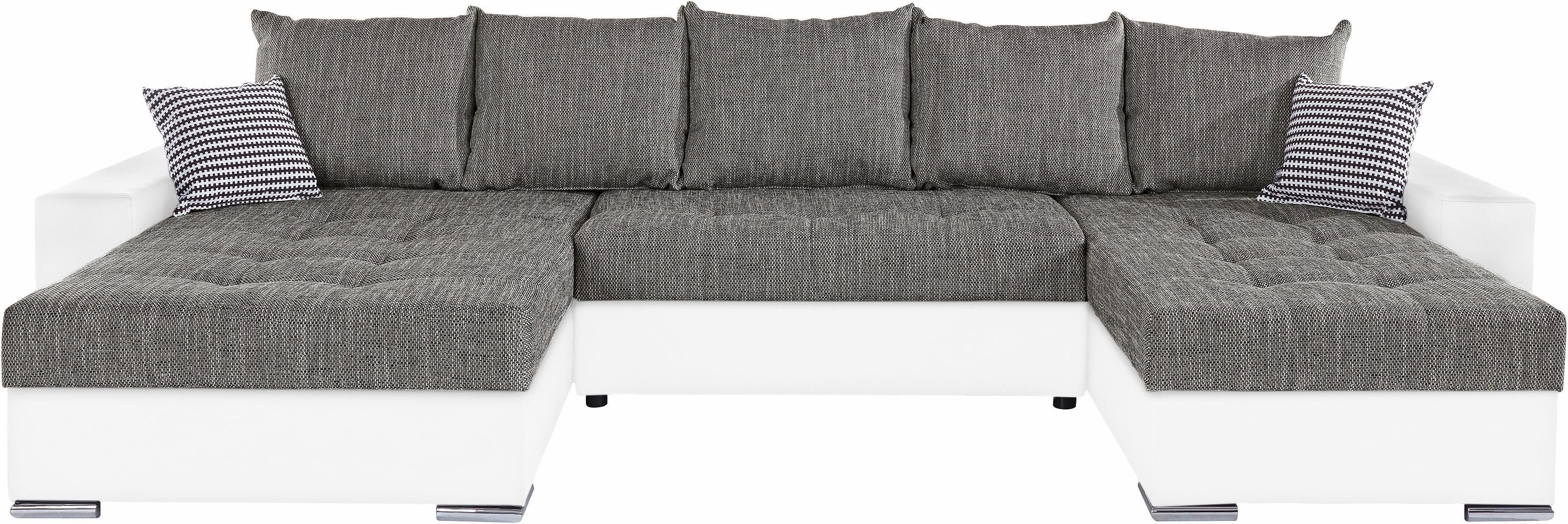 COLLECTION AB Zithoek XXL-Josy U-vorm, breedte 333 cm, met 2 recamieren 77 & 97 cm
