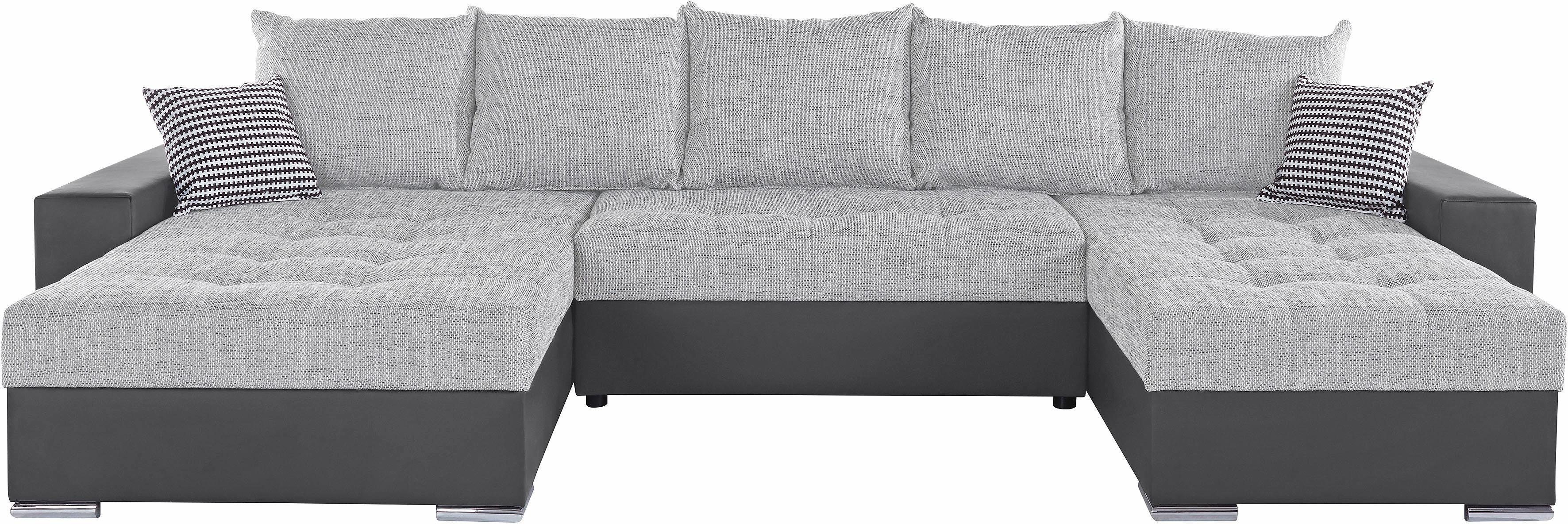 COLLECTION AB Zithoek XXL-Josy U-vorm, breedte 333 cm, met 2 recamieren 77 & 97 cm