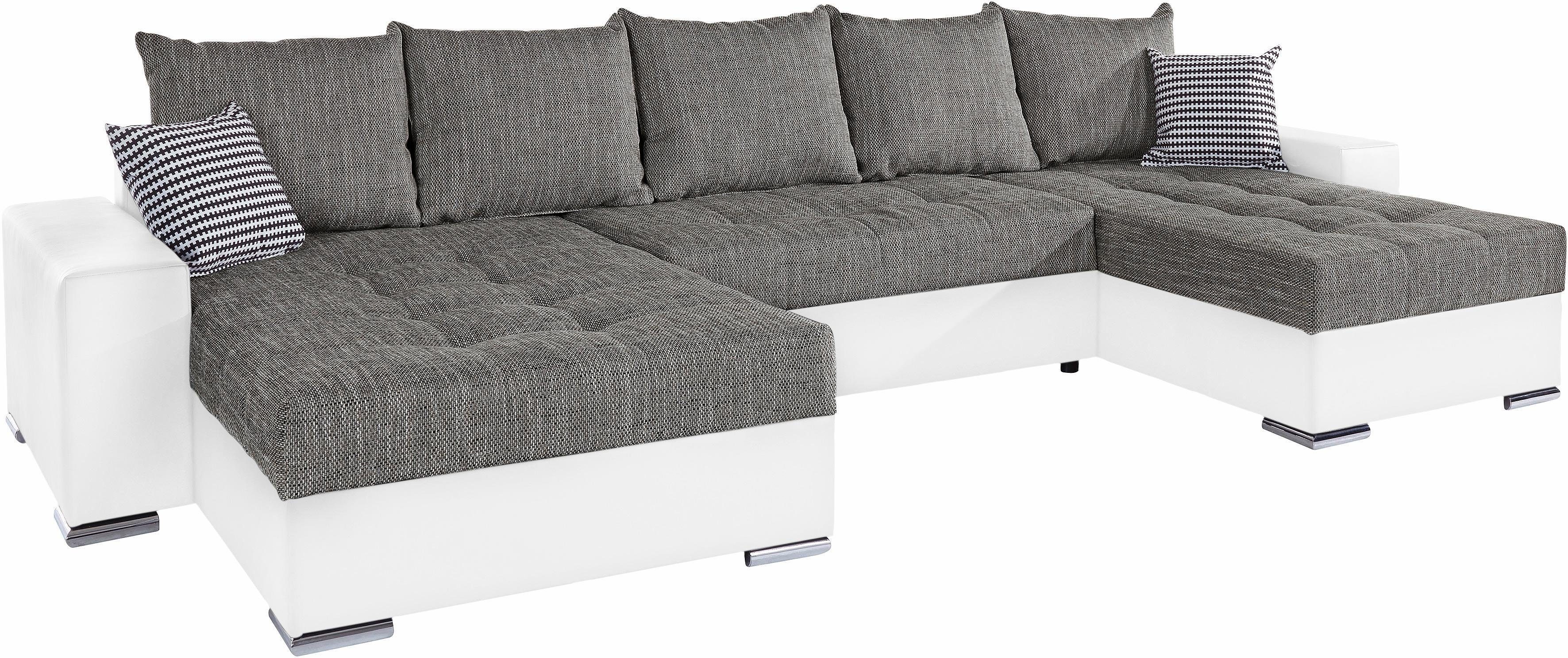 COLLECTION AB Zithoek XXL-Josy U-vorm, breedte 333 cm, met 2 recamieren 77 & 97 cm