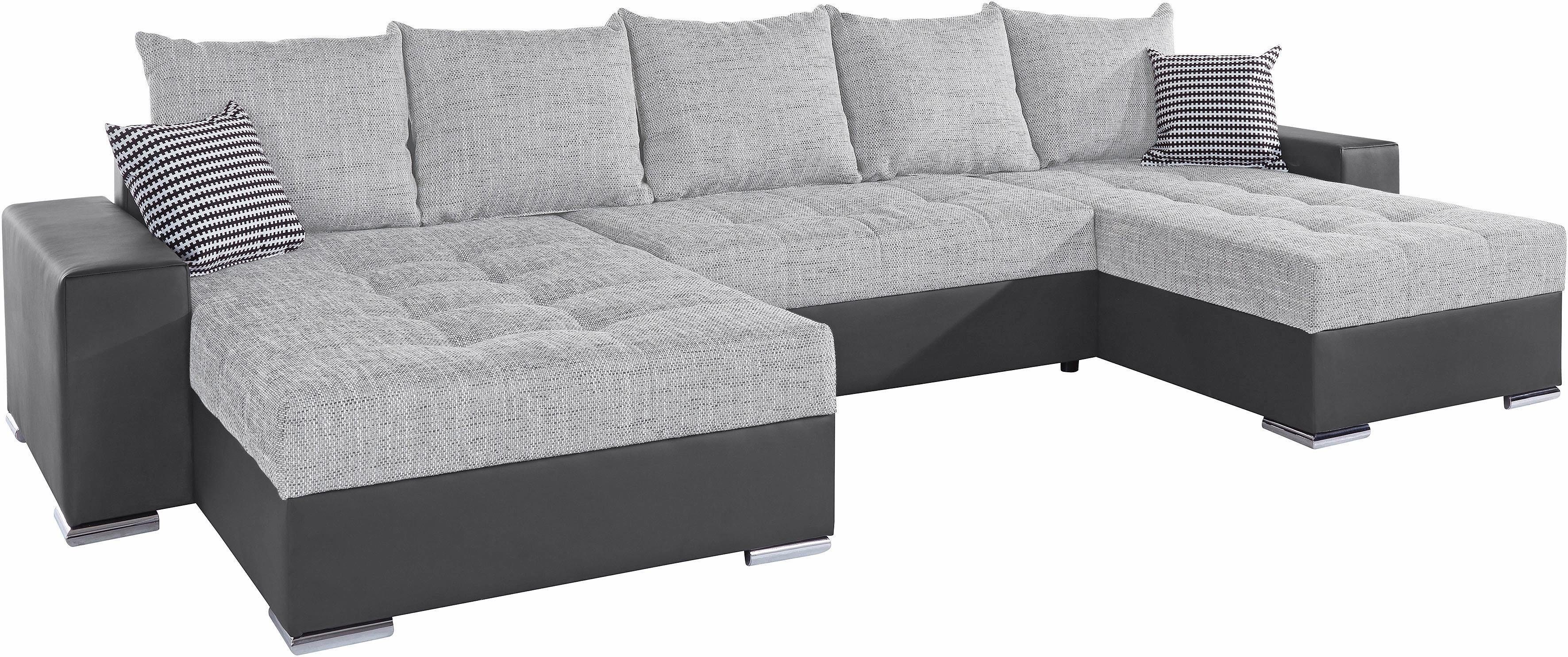 COLLECTION AB Zithoek XXL-Josy U-vorm, breedte 333 cm, met 2 recamieren 77 & 97 cm