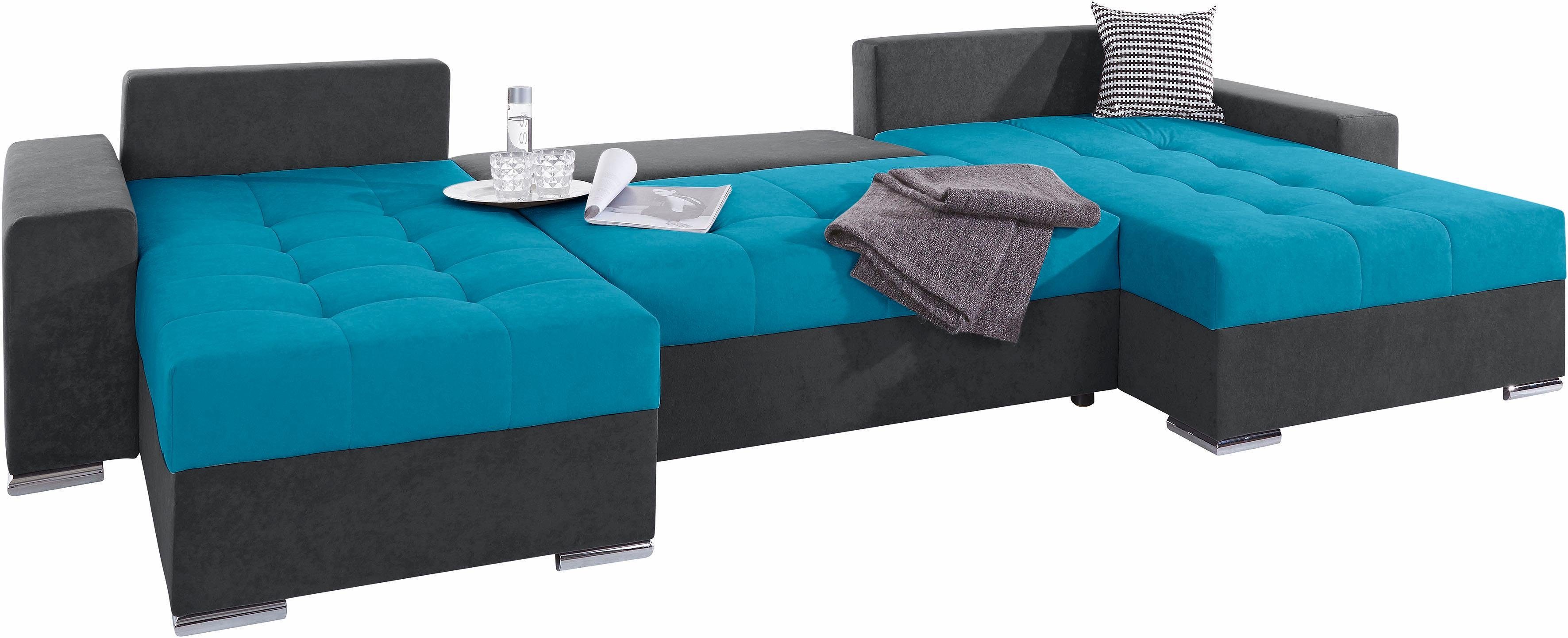 COLLECTION AB Zithoek XXL-Josy U-vorm, breedte 333 cm, met 2 recamieren 77 & 97 cm