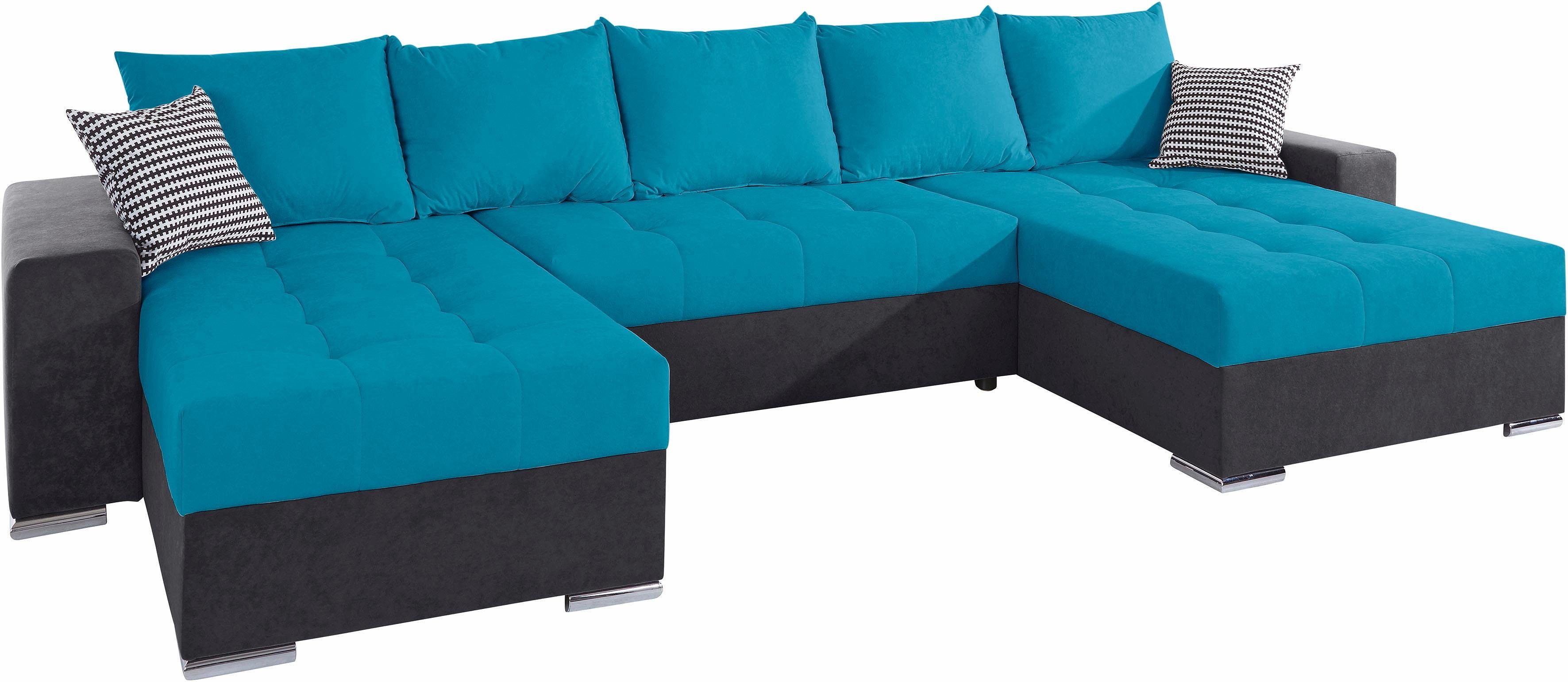 COLLECTION AB Zithoek XXL-Josy U-vorm, breedte 333 cm, met 2 recamieren 77 & 97 cm