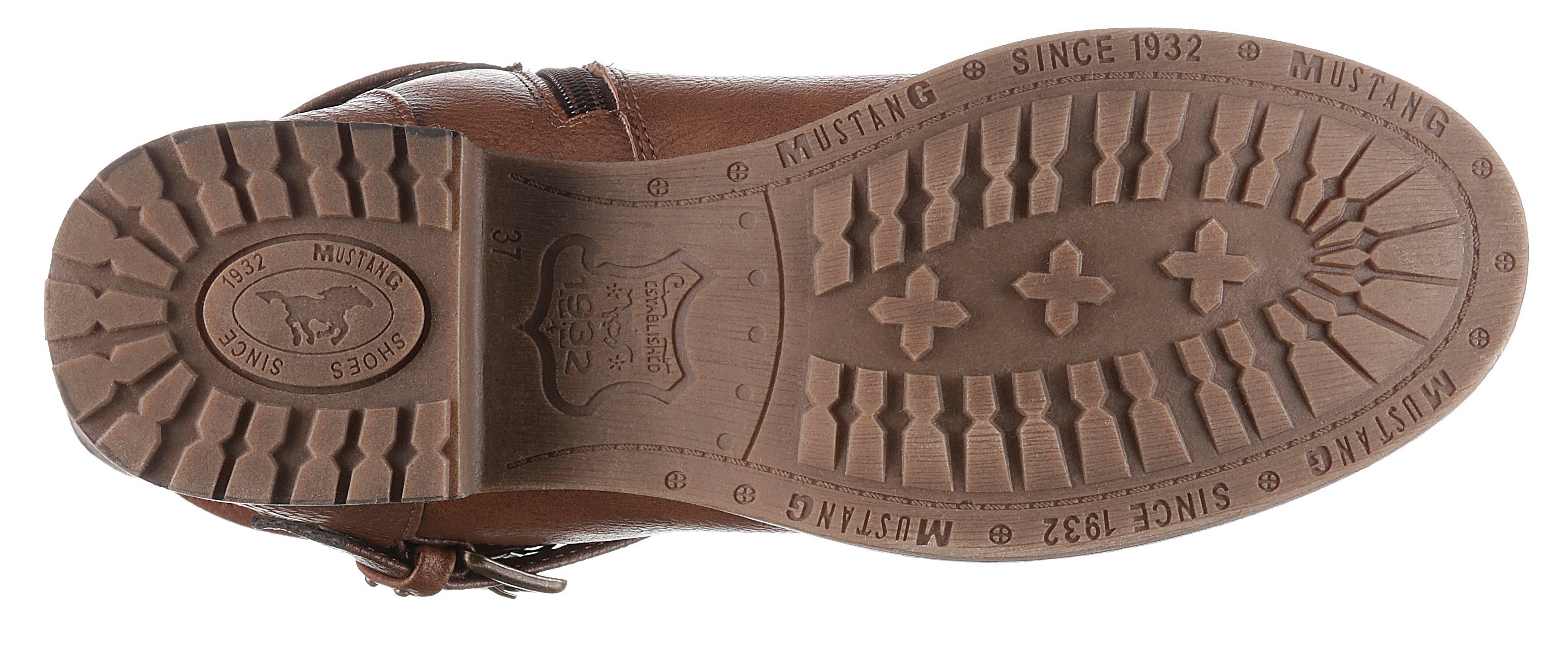 Mustang Shoes Winterlaarzen , enkellaarsjes, winterlaarzen met decoratieve gespen aan de slouchy schacht