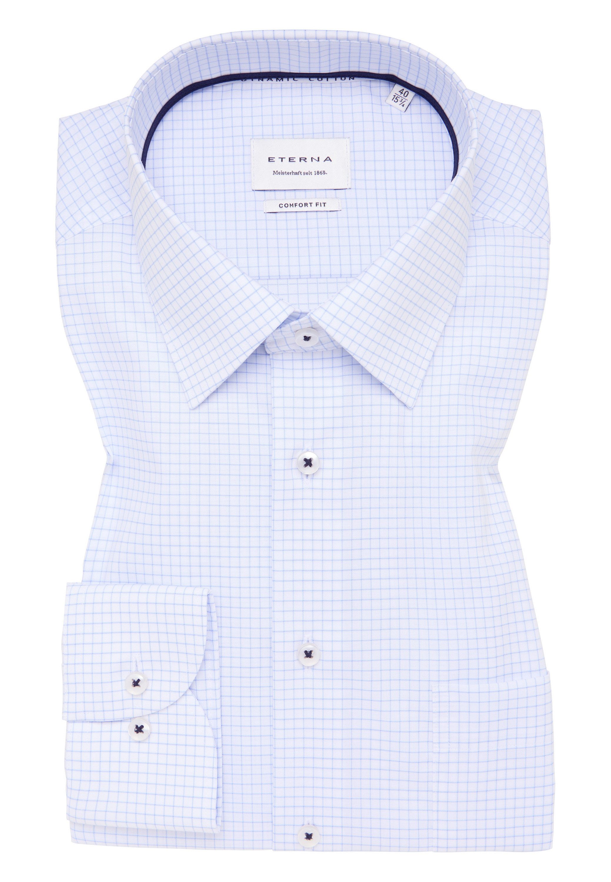 Eterna Overhemd met lange mouwen Comfort fit NON IRON (strijkvrij)