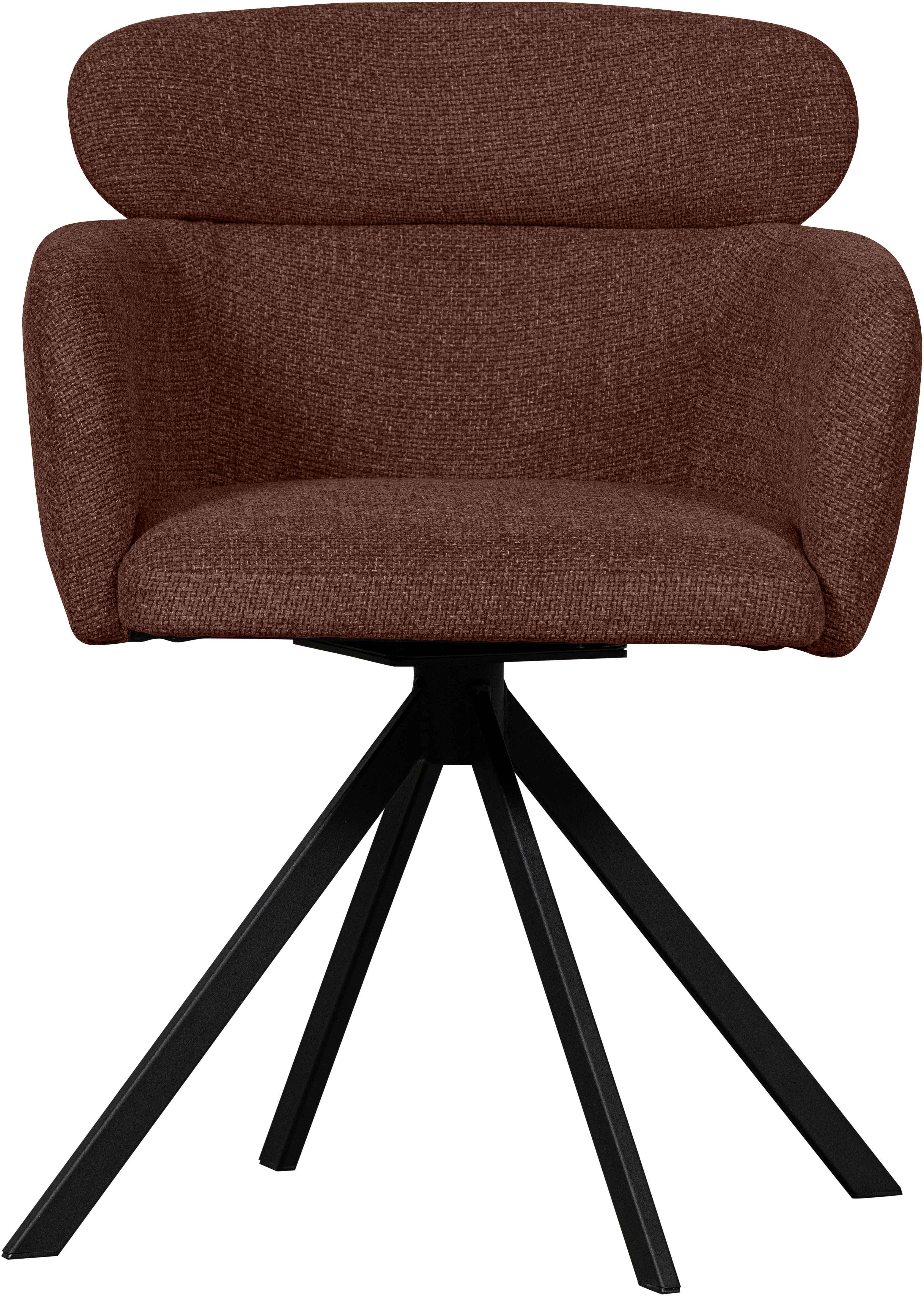 WOOOD Eetkamerstoel Fenne Gestoffeerde stoel met draaivoet, geweven stof, hoogte 80 cm (set, 2 stuks)
