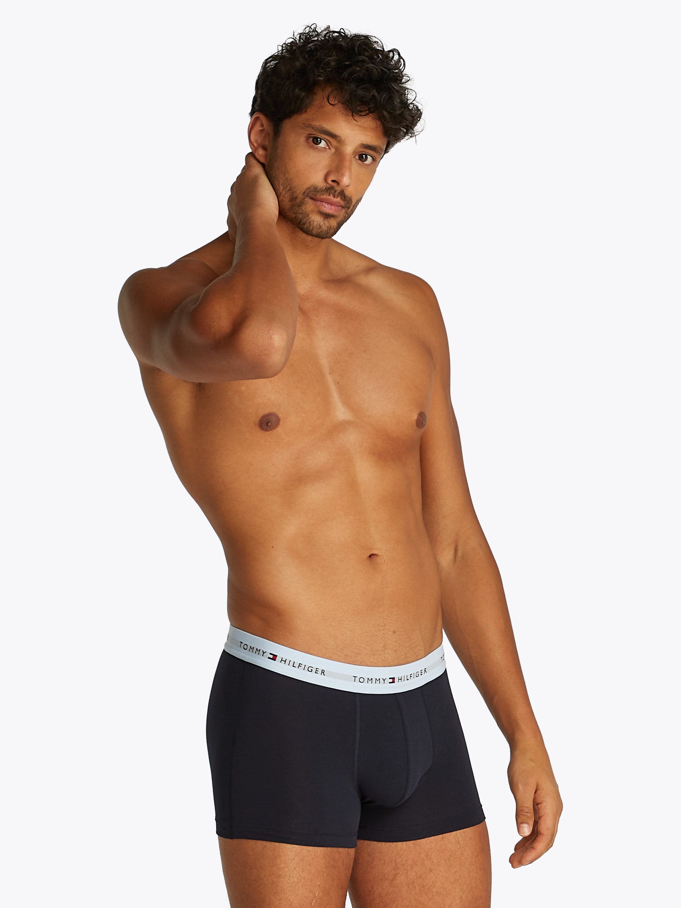 Tommy Hilfiger Underwear Boxershort 3P WB TRUNK met contrasterende logo-band (3 stuks)