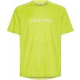 calvin klein performance t-shirt geel