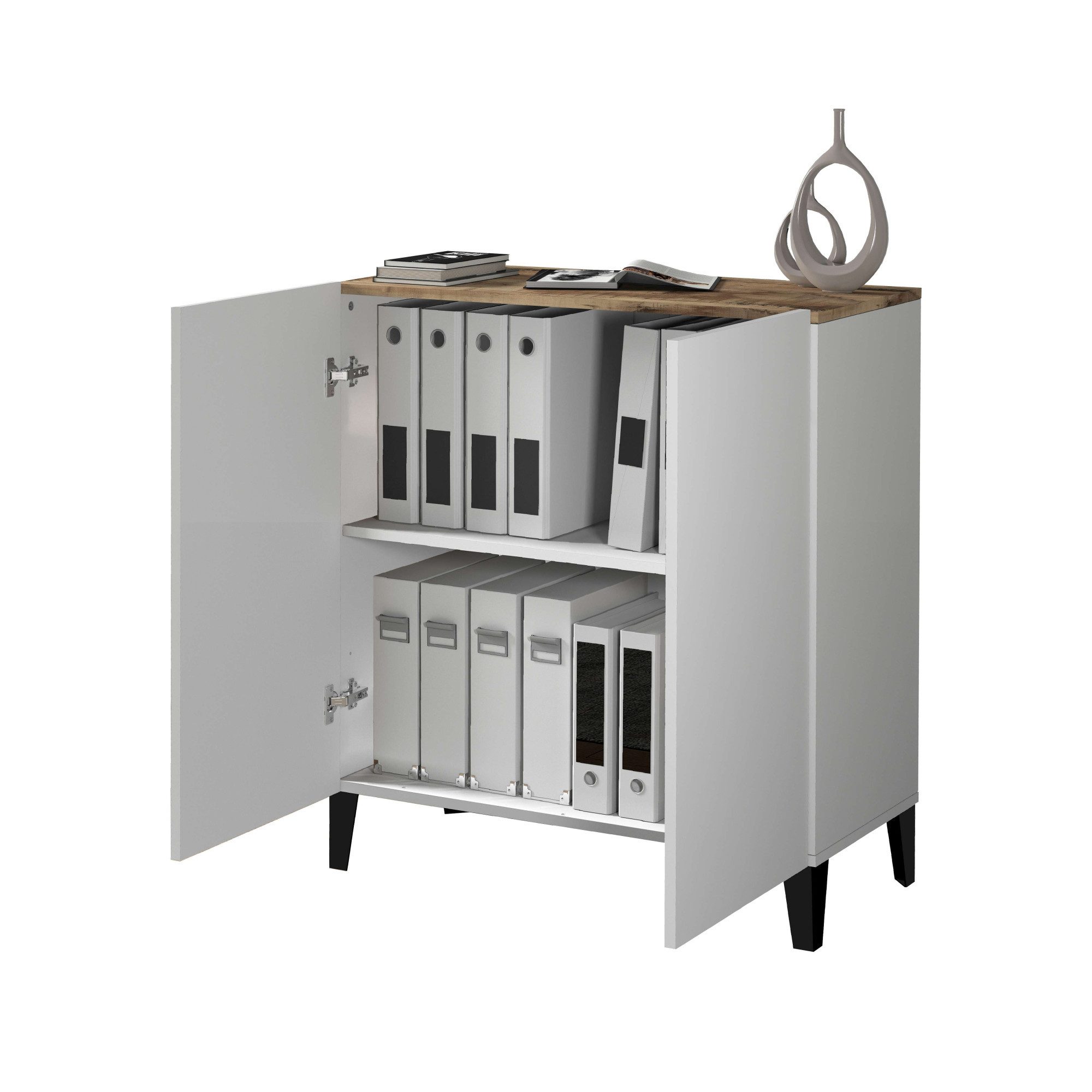 INOSIGN Archiefkast Sunrise Archiefkast, Multifunctionele kast, Bureaukast met 2 deuren & 2 vakken, breedte 79,2 cm, gemaakt in italië
