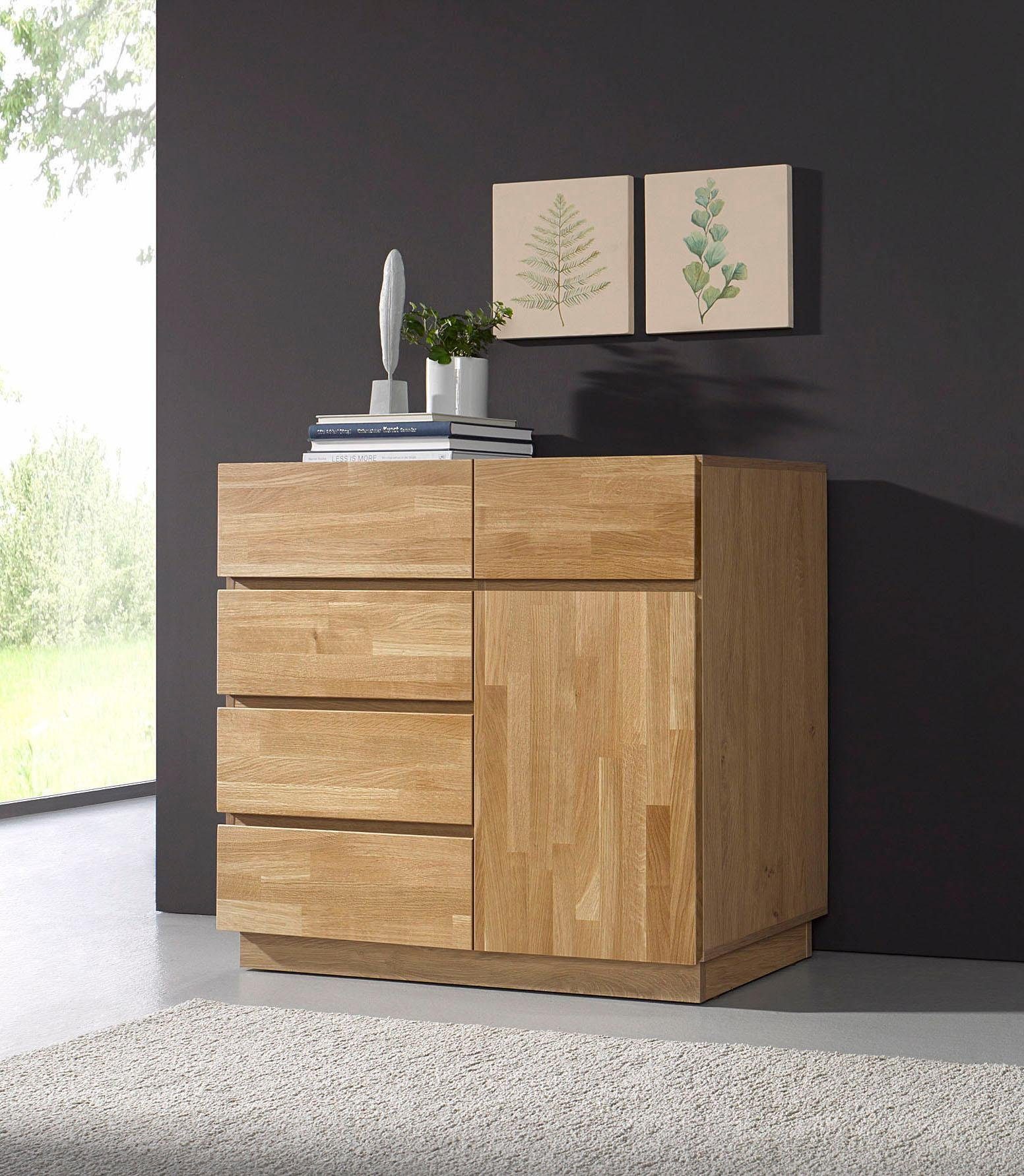 Home affaire Kast Laima Breedte 90 cm, met 5 lades, deels massief, FSC®-gecertificeerd