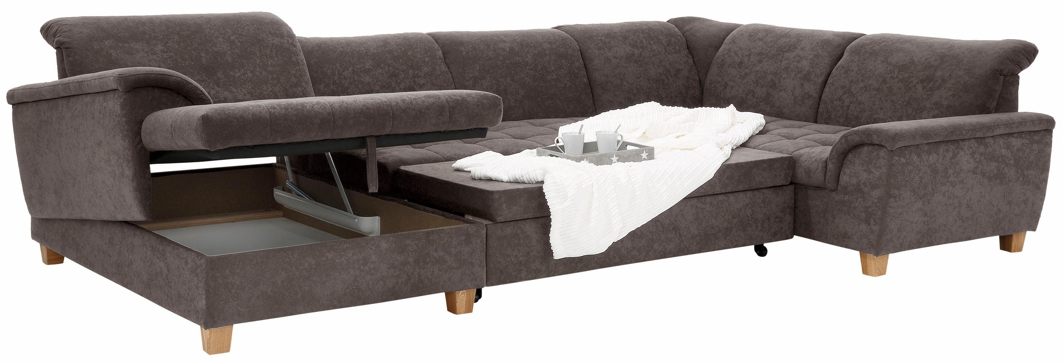 Home affaire Zithoek Lyla U-vorm naar keuze met verstelbare rugleuning en extra met bed + bedkist