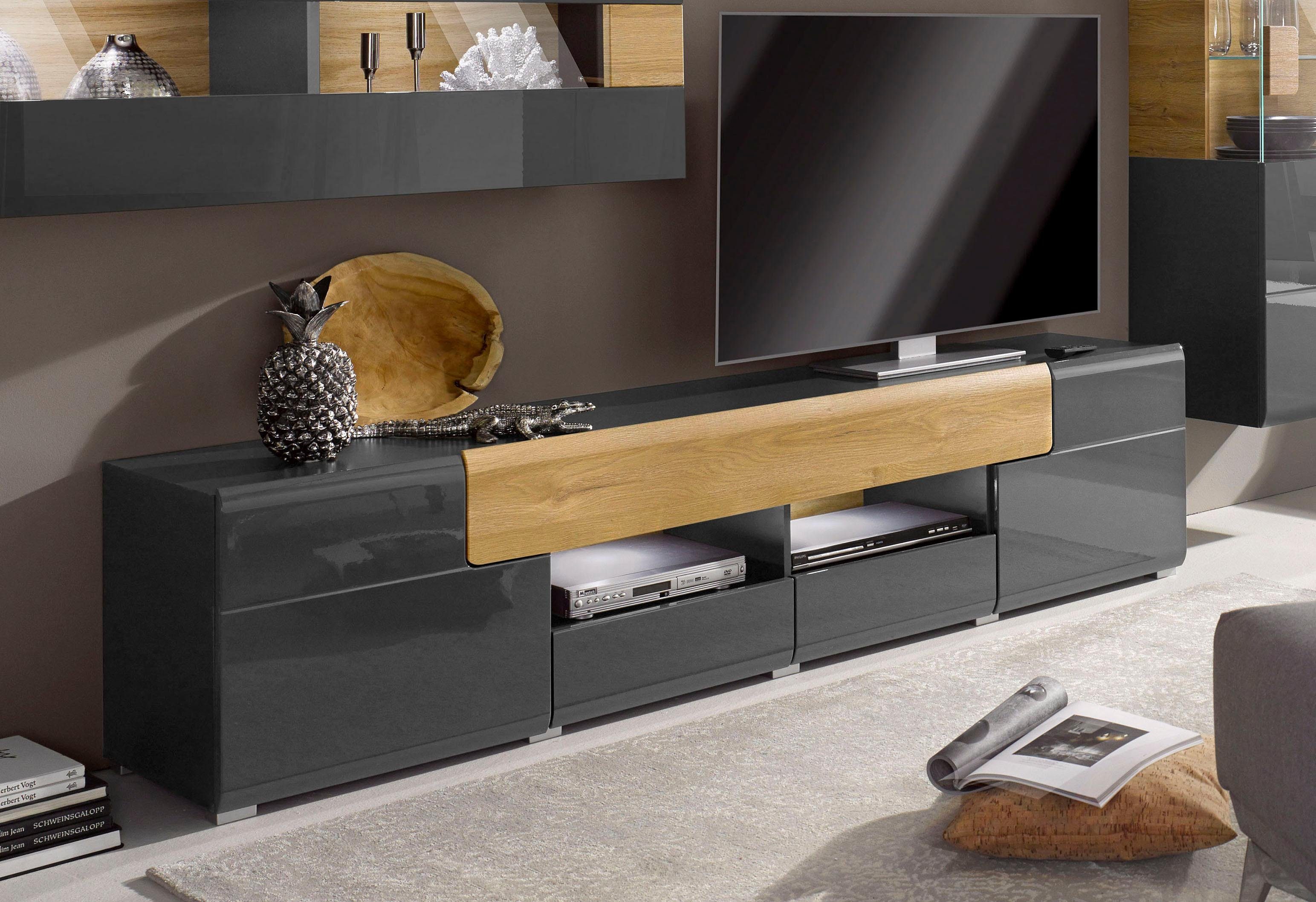 INOSIGN Tv-meubel Toledo, breedte 209 cm, modieuze TV-kast met decoratief freeswerk