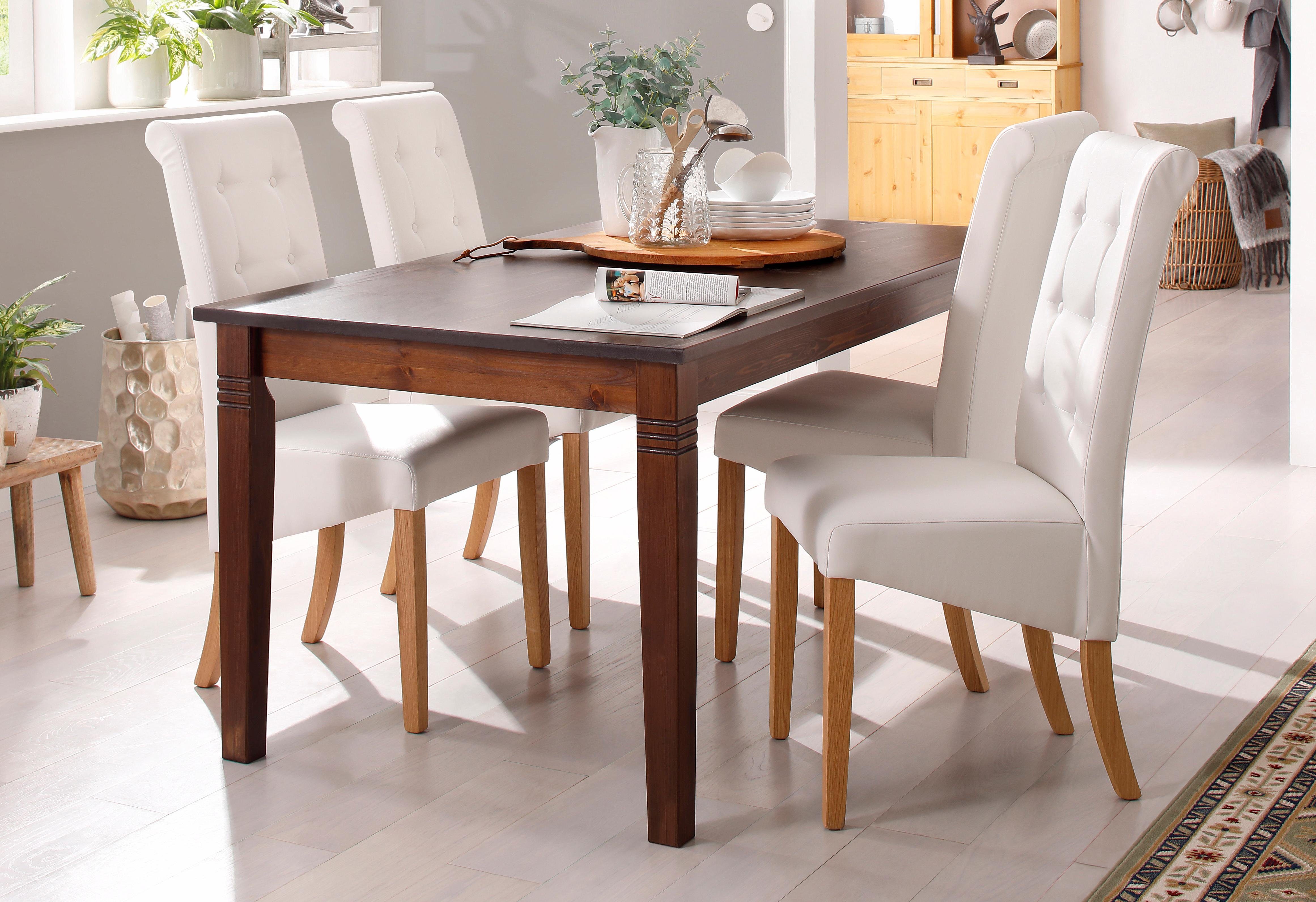 Home affaire Eettafel Danuta keuze met lade, van massief grenen, fsc®-gecertificeerd