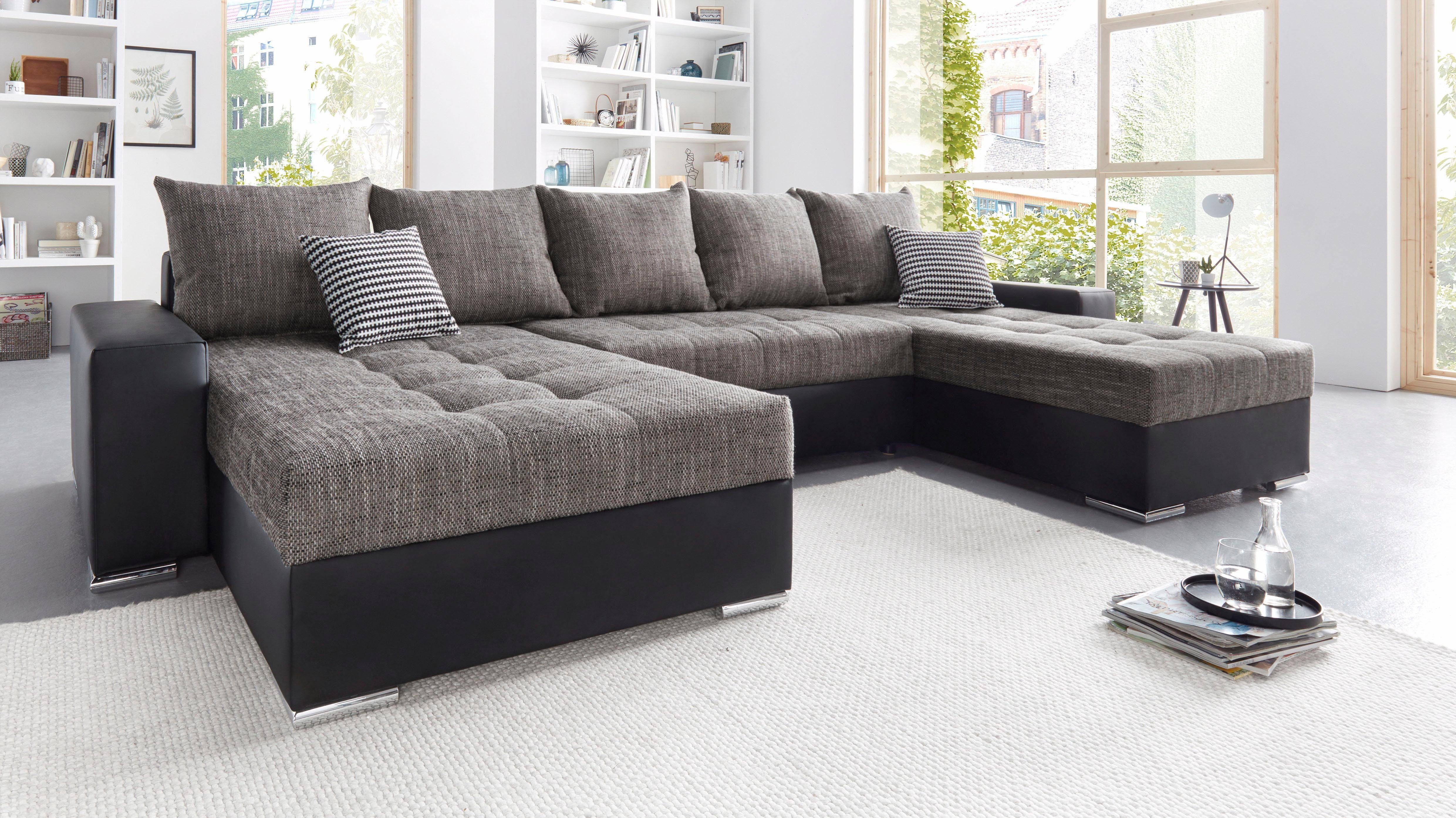 COLLECTION AB Zithoek XXL-Josy U-vorm, breedte 333 cm, met 2 recamieren 77 & 97 cm