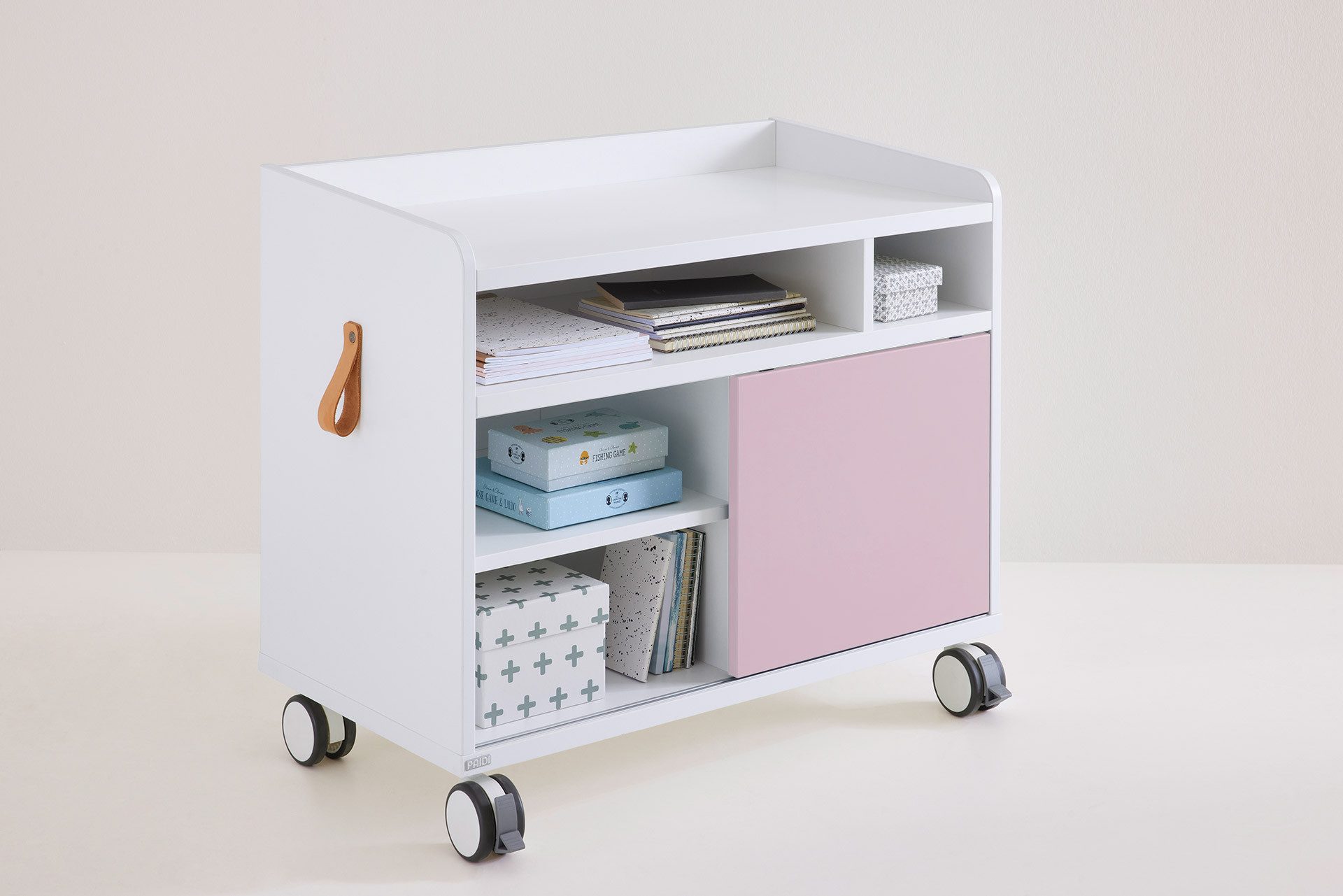 PAIDI Kinderwelten Container Rollcaddy S met schuifdeur en 2 vergrendelbare wielen