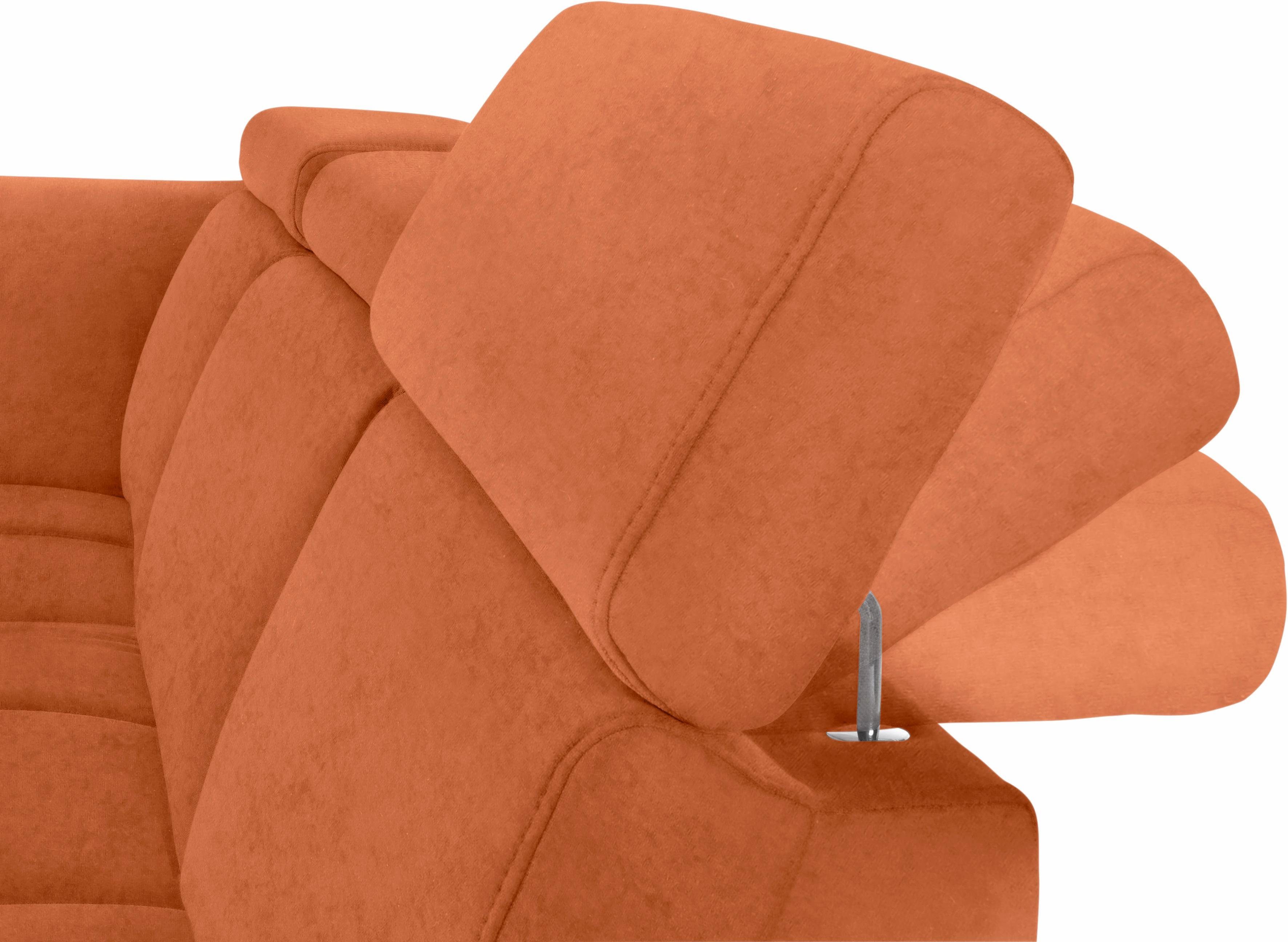 DOMO collection Hoekbank Ava, moderne zitstiksels met mooie dubbele naad, comfortabel, L-vorm