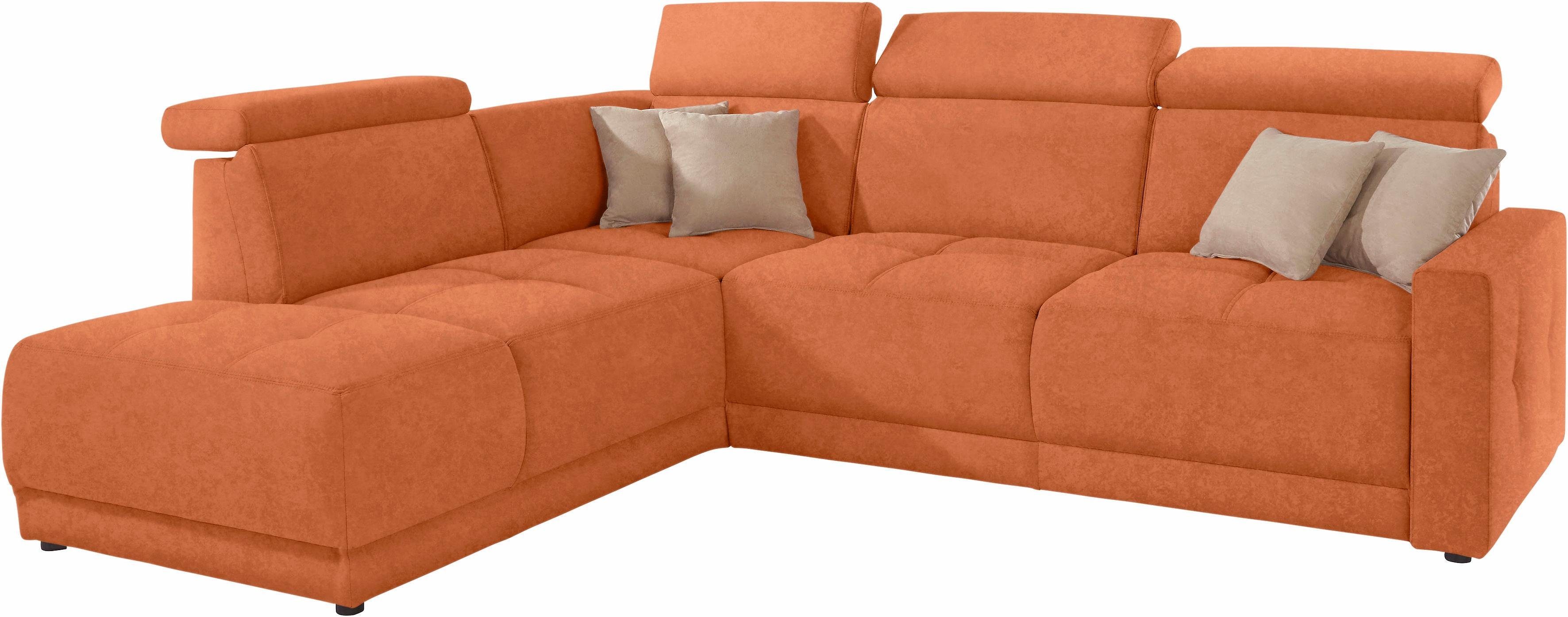 DOMO collection Hoekbank Ava, moderne zitstiksels met mooie dubbele naad, comfortabel, L-vorm