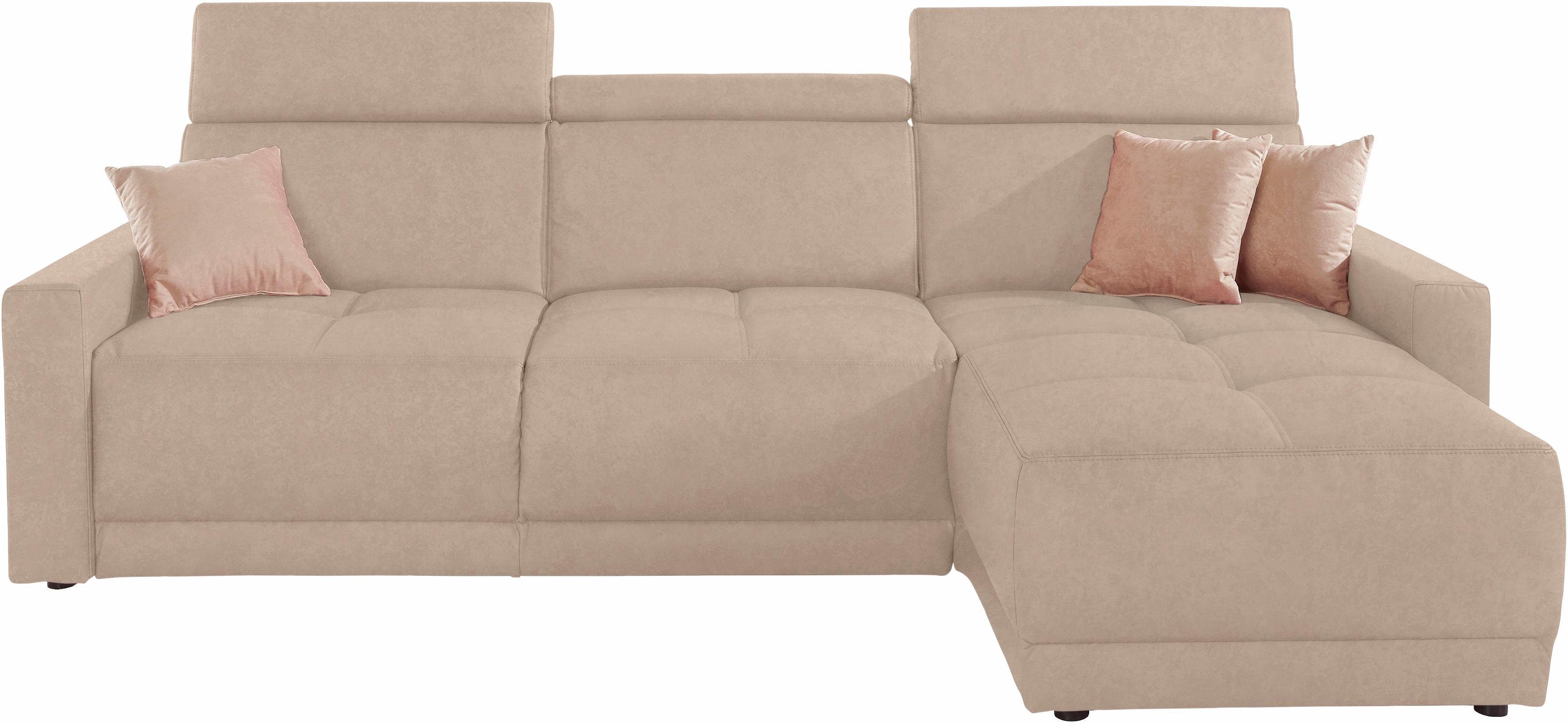 DOMO collection Hoekbank Ava met moderne zitstiksels & mooie dubbele naad, comfortabel, L-vorm