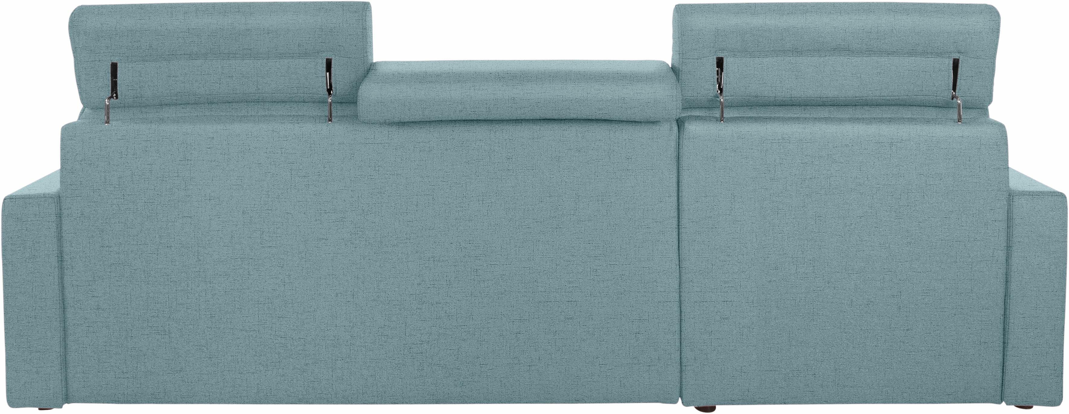 DOMO collection Hoekbank Ava met moderne zitstiksels & mooie dubbele naad, comfortabel, L-vorm