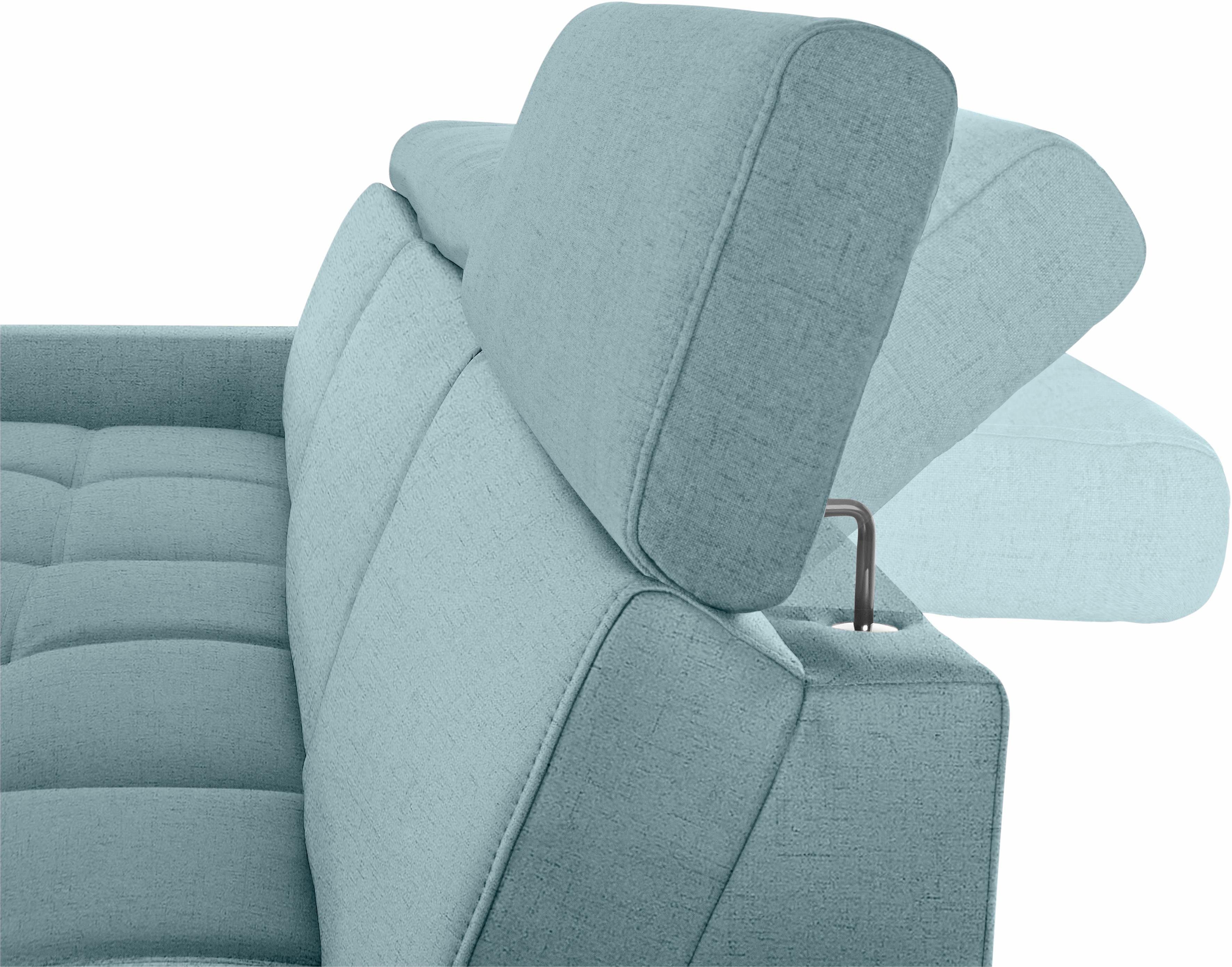 DOMO collection Hoekbank Ava met moderne zitstiksels & mooie dubbele naad, comfortabel, L-vorm