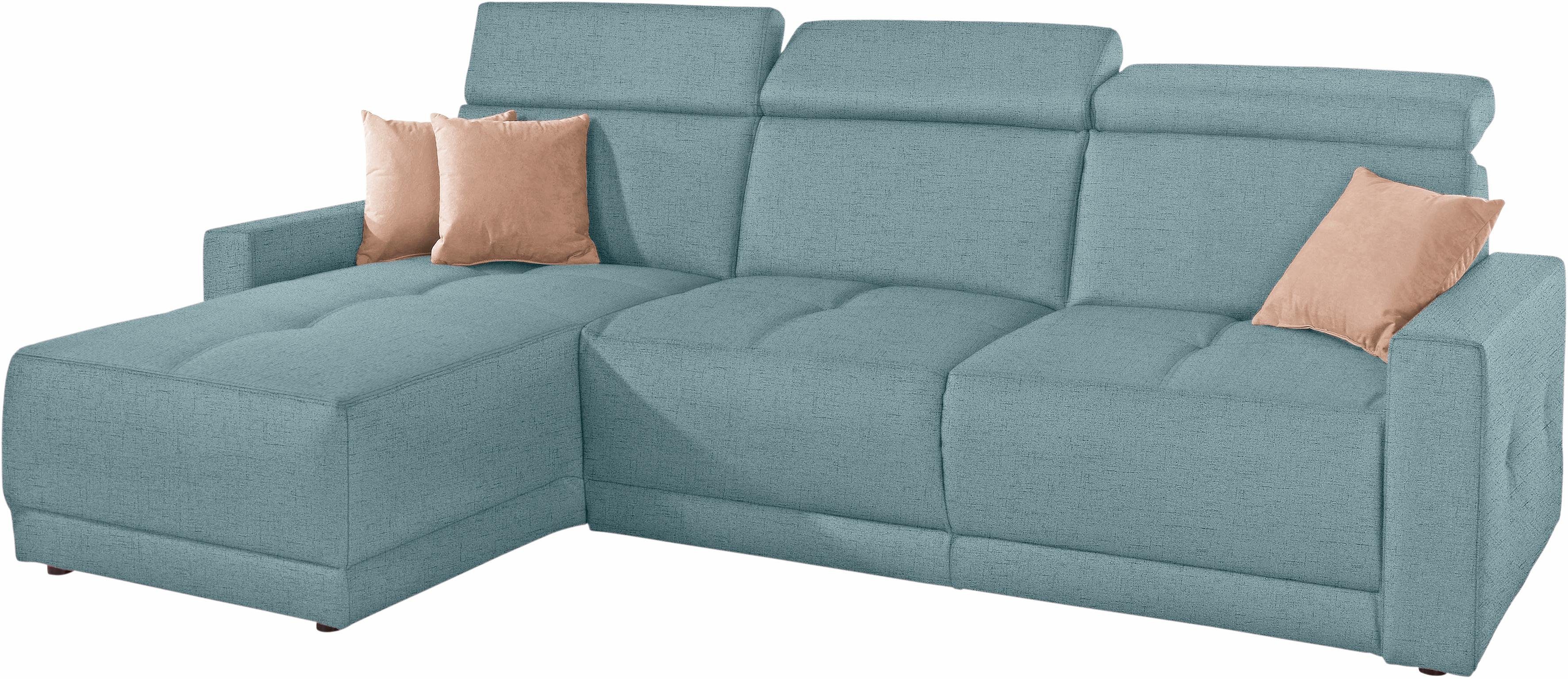 DOMO collection Hoekbank Ava met moderne zitstiksels & mooie dubbele naad, comfortabel, L-vorm