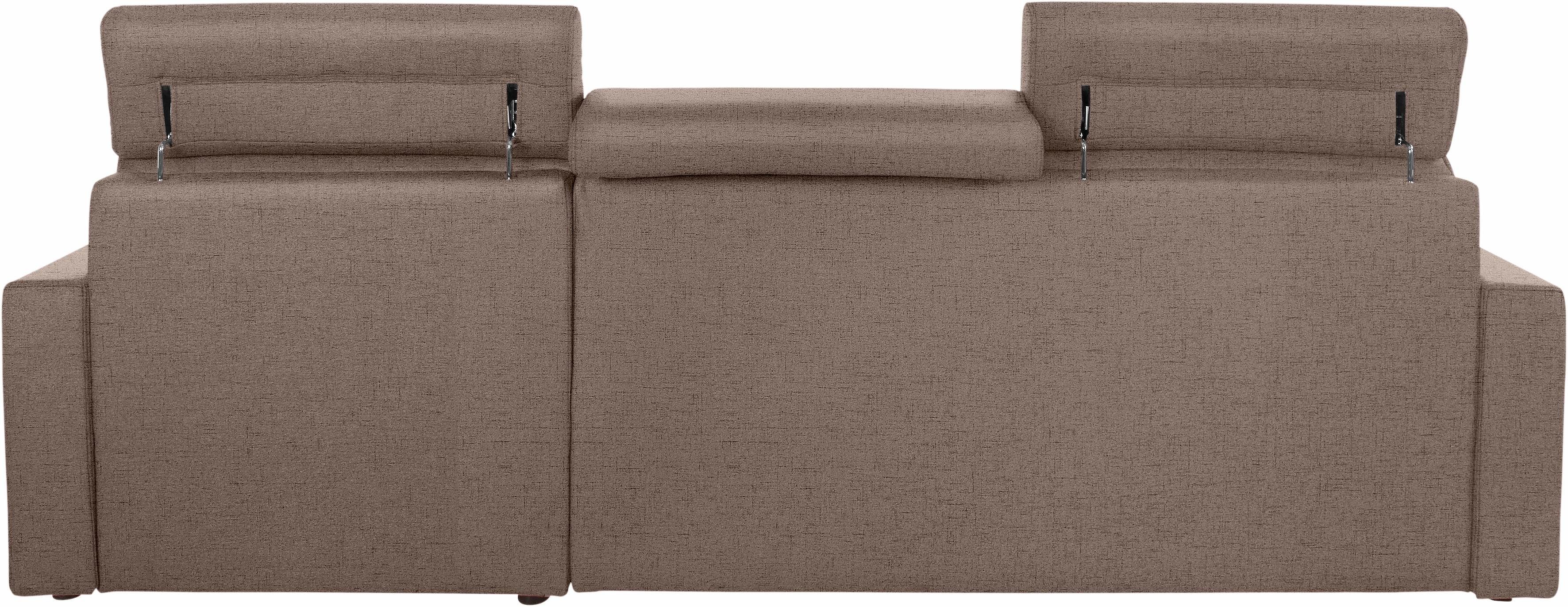 DOMO collection Hoekbank Ava met moderne zitstiksels & mooie dubbele naad, comfortabel, L-vorm