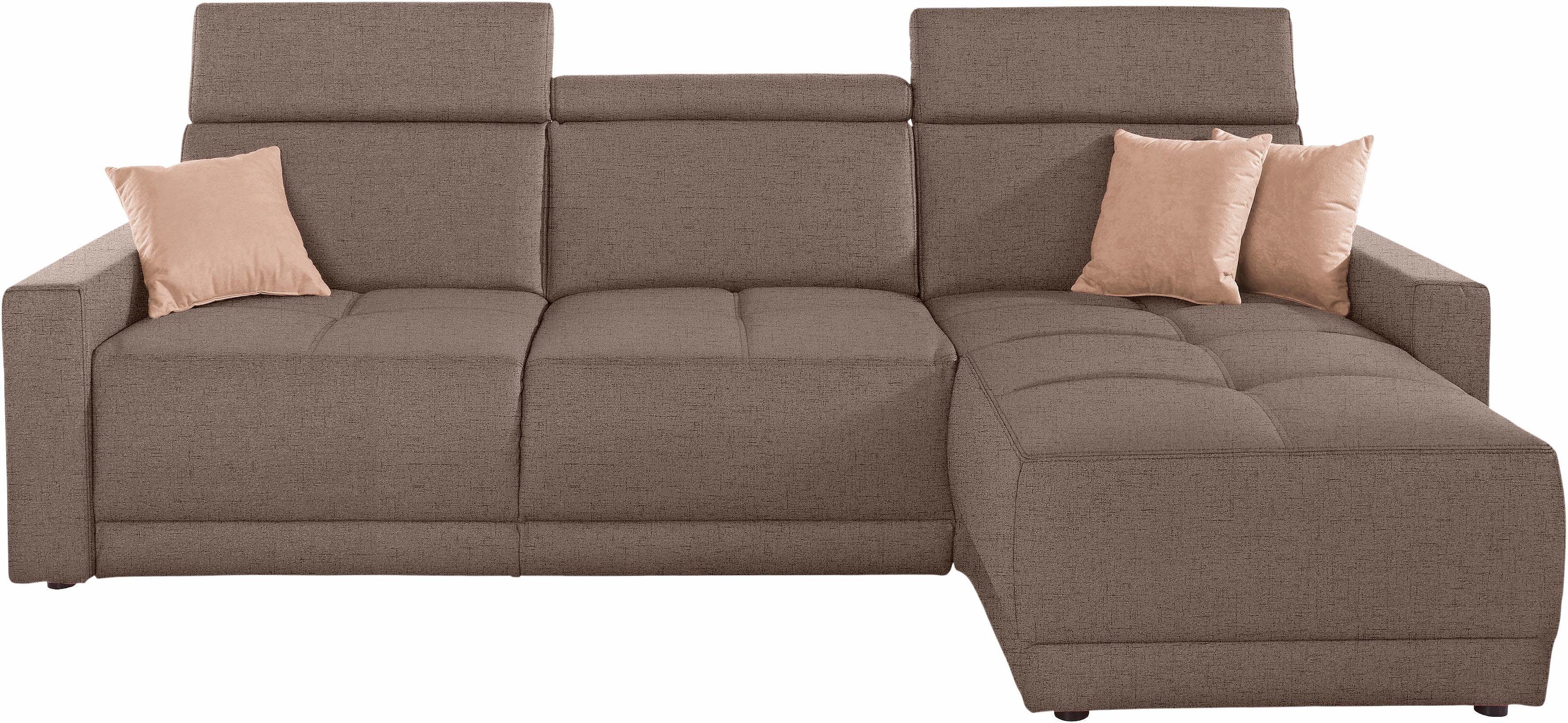 DOMO collection Hoekbank Ava met moderne zitstiksels & mooie dubbele naad, comfortabel, L-vorm
