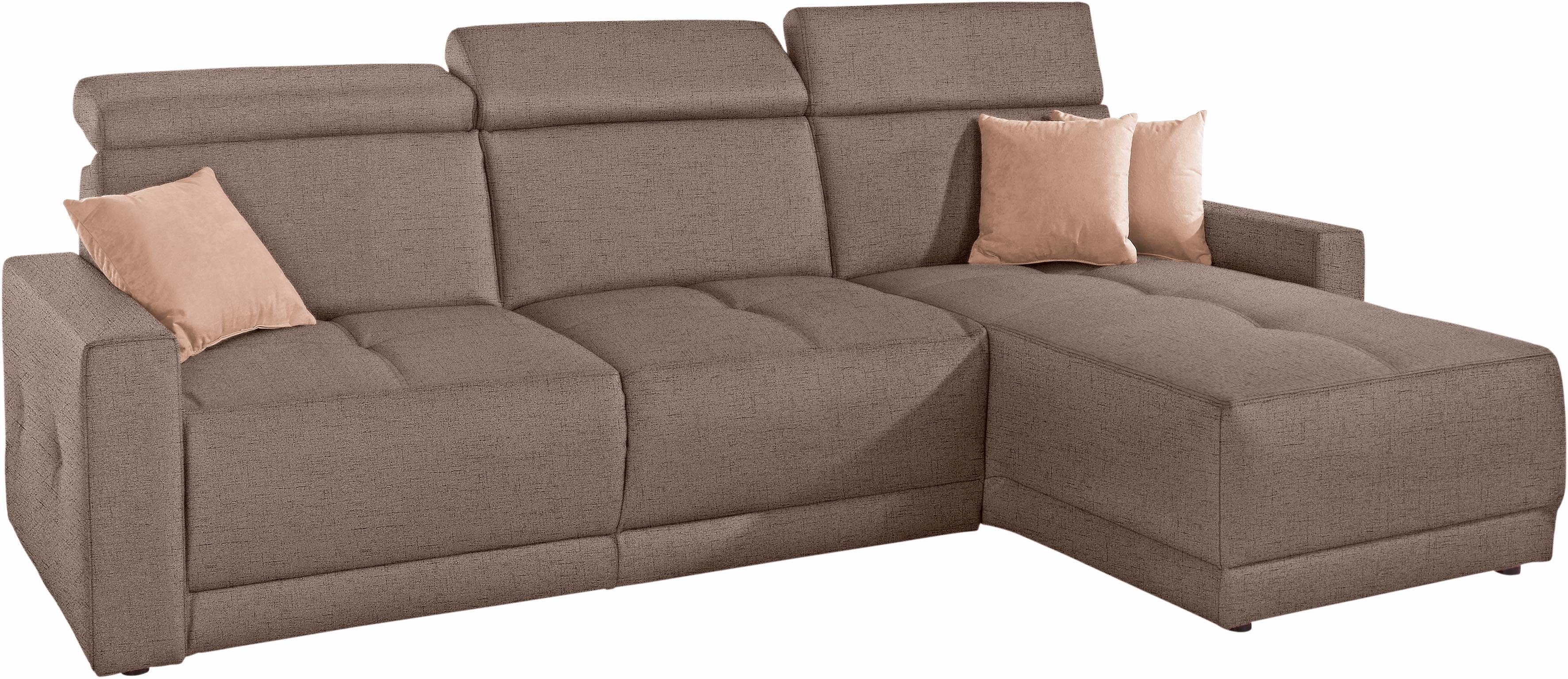 DOMO collection Hoekbank Ava met moderne zitstiksels & mooie dubbele naad, comfortabel, L-vorm